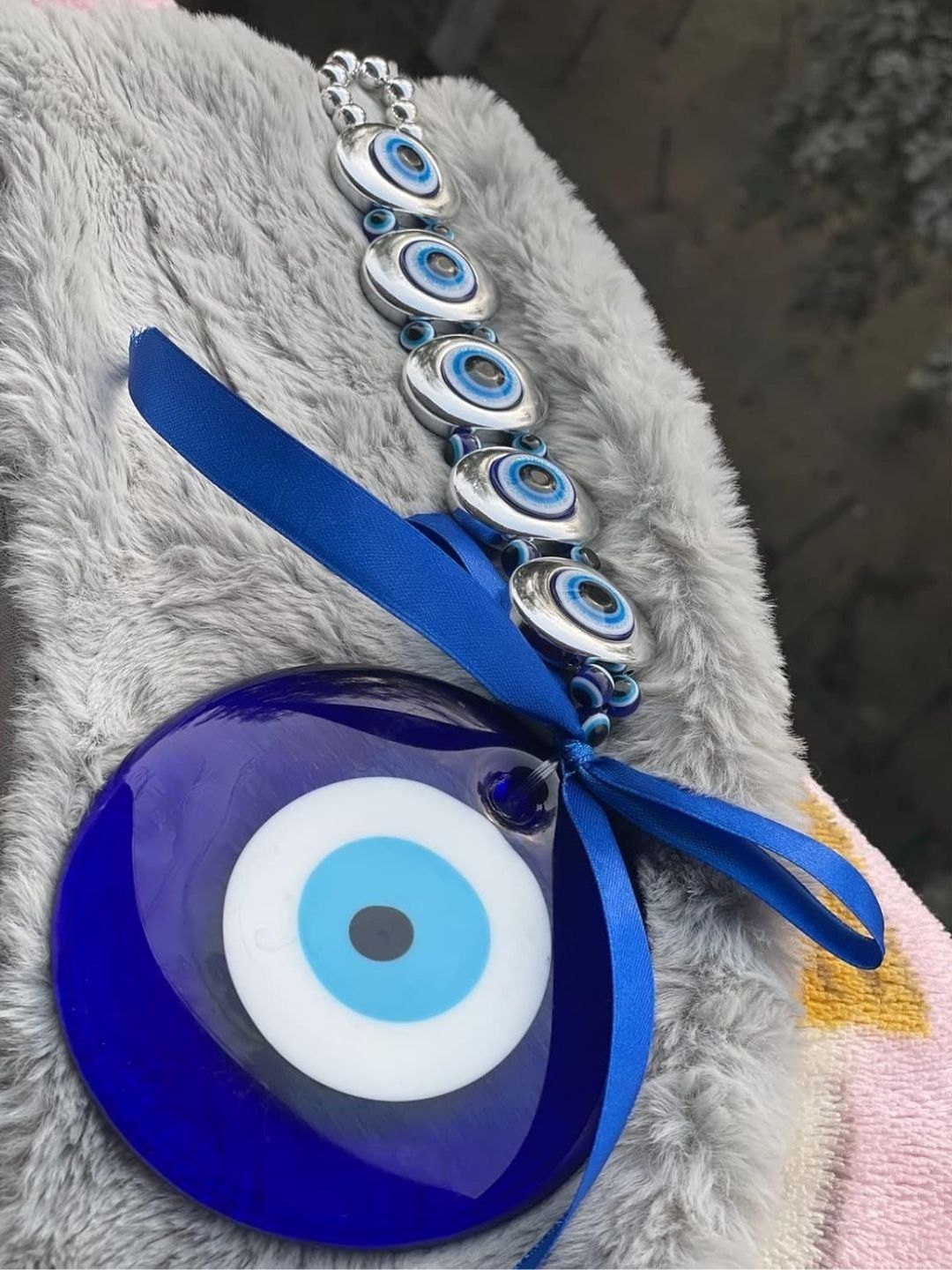 BLUE BEADS Evil Eye Wall & Door Hanging.-image-33