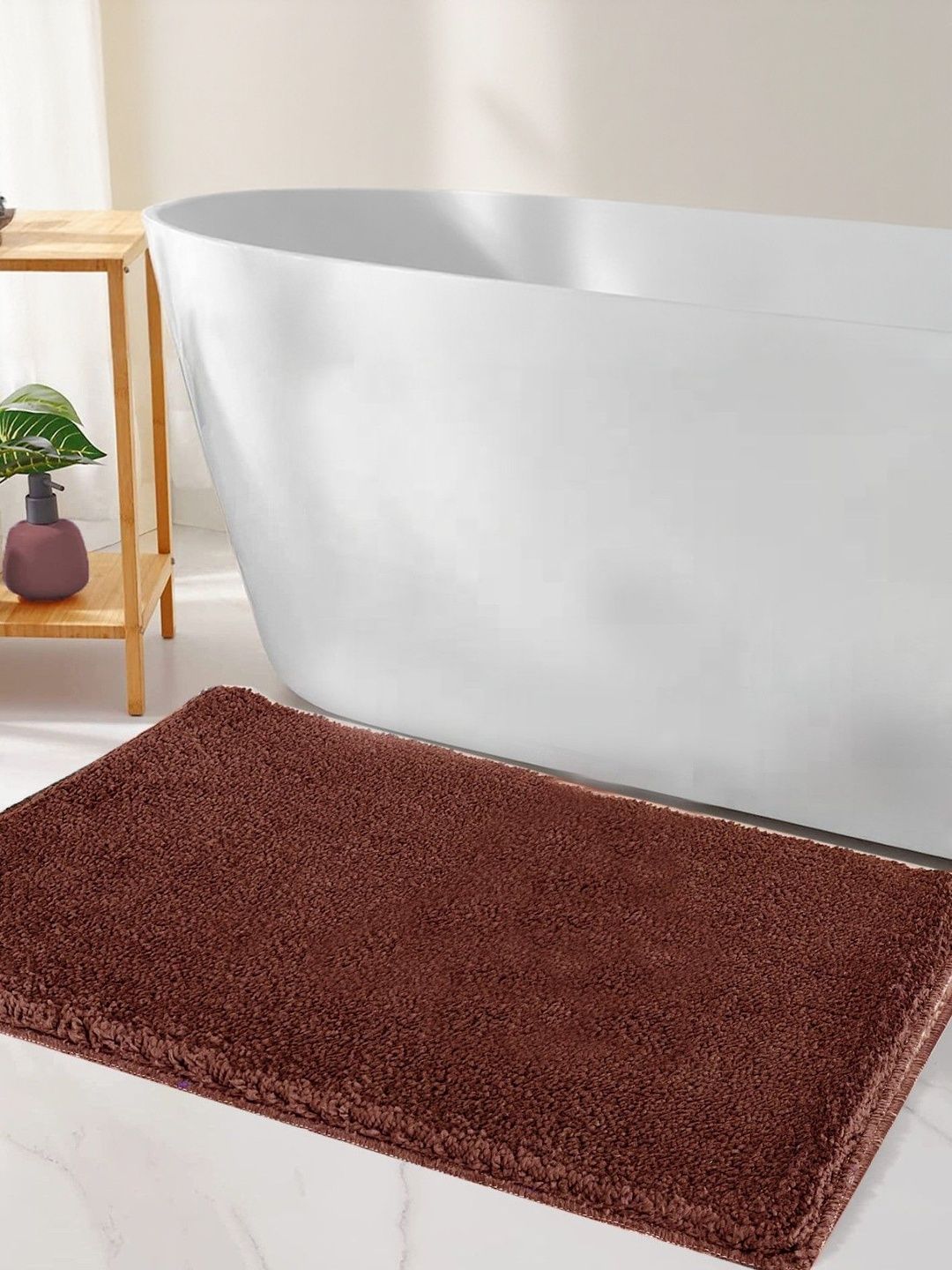 IVAZA Brown Microfibre 1400 GSM Bath Rugs-picture-3