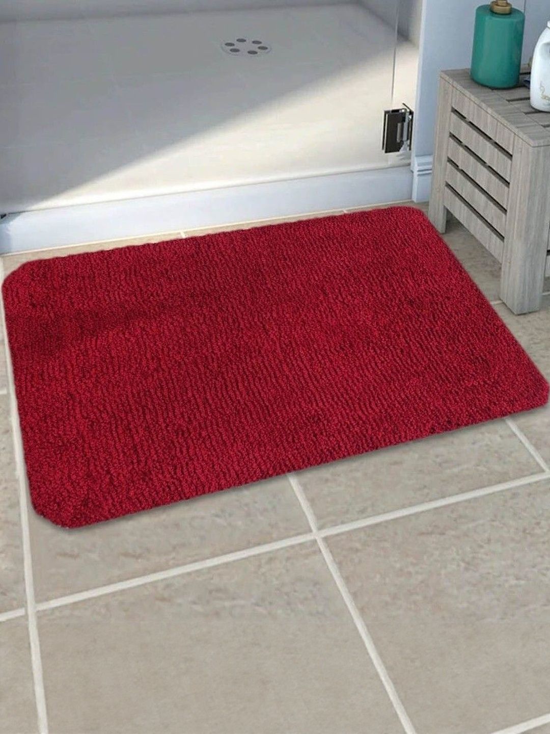 RJVT Red Microfibre 1400 GSM Bath Rugs-image-19