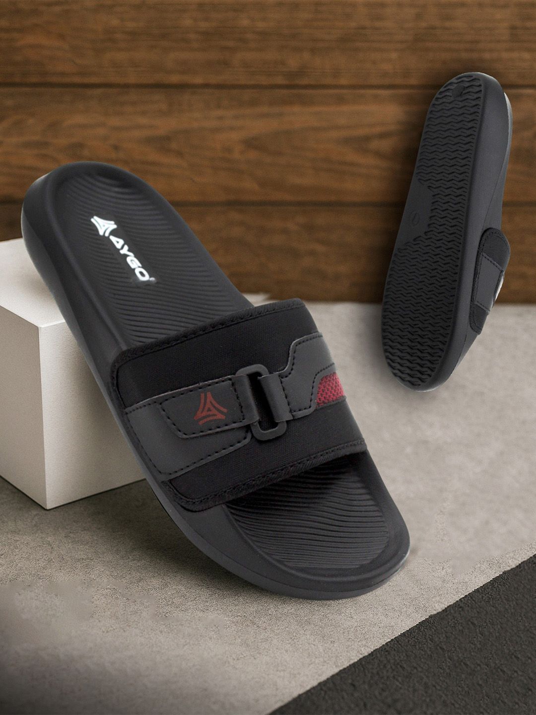 AYGO Men Printed Sliders-picture-38