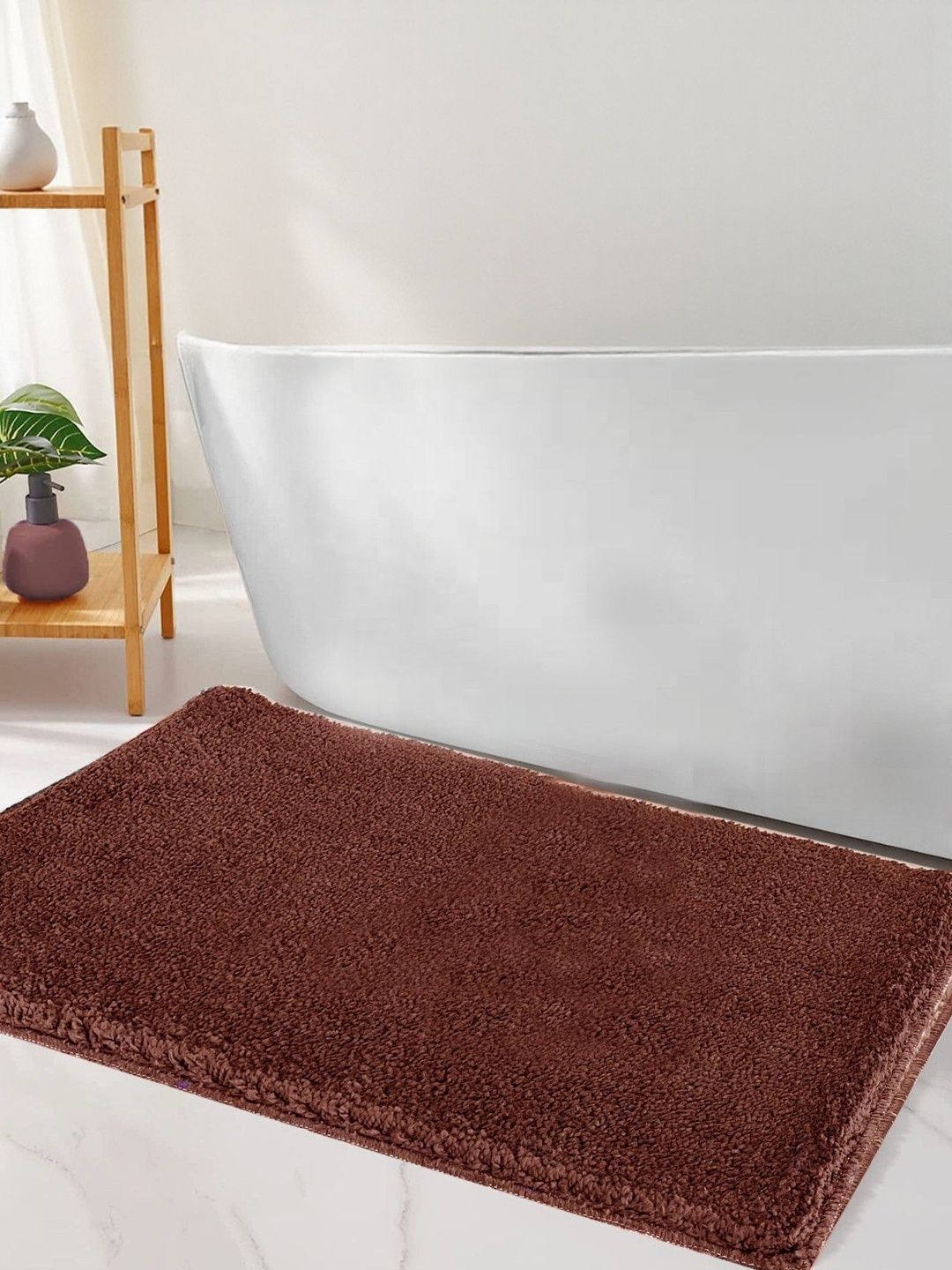 RJVT Brown Microfibre 1400 GSM Bath Rugs-picture-28