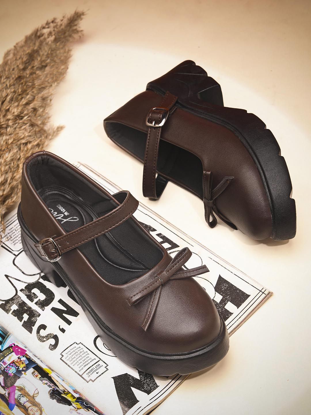 JM Looks Womens Stylish Buckle Strap Mary Jane heeled Shoes for Casual and Office Wear-picture-54