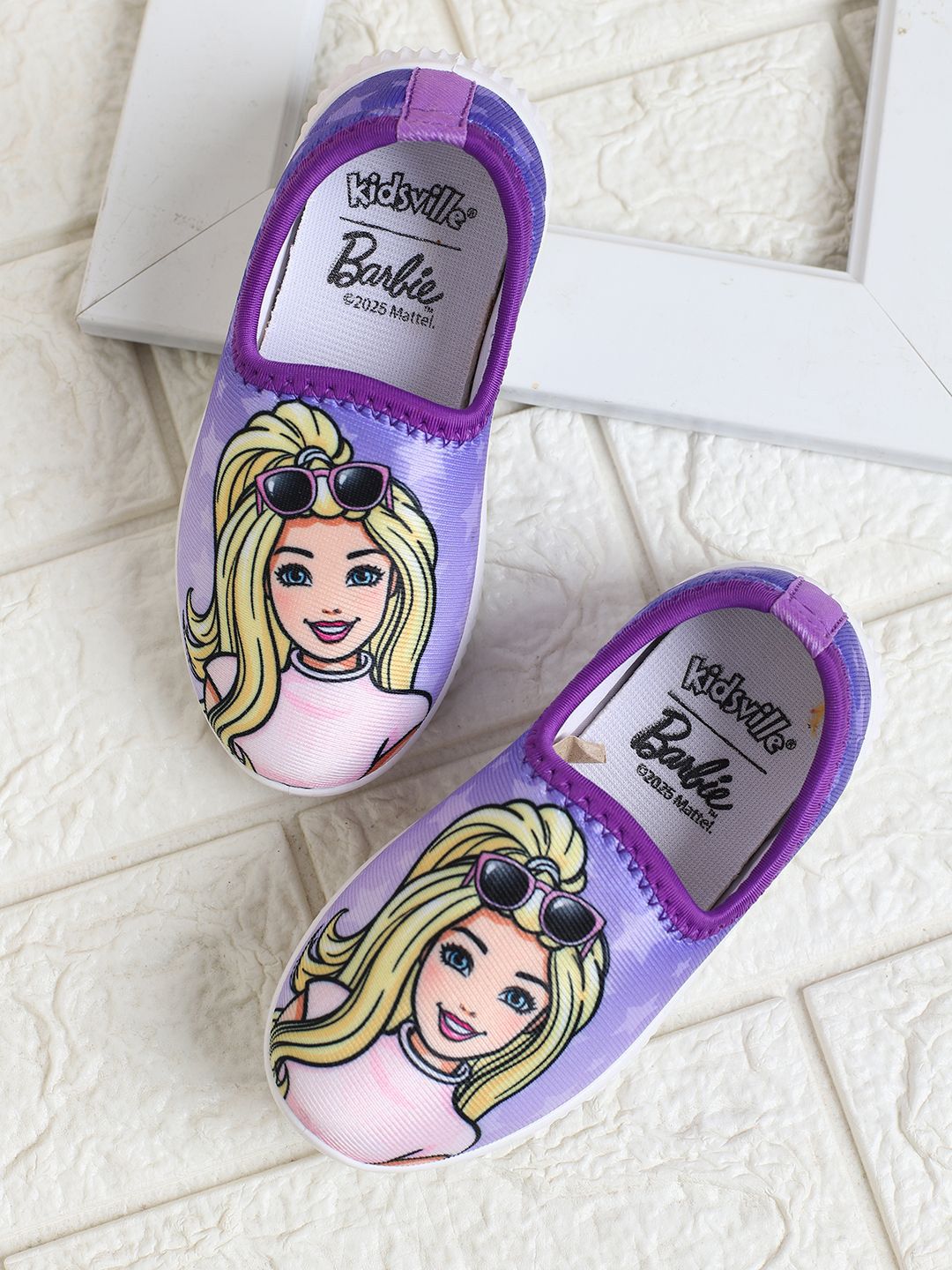 Kids Ville Girls Barbie Printed Casual Shoes-picture-41