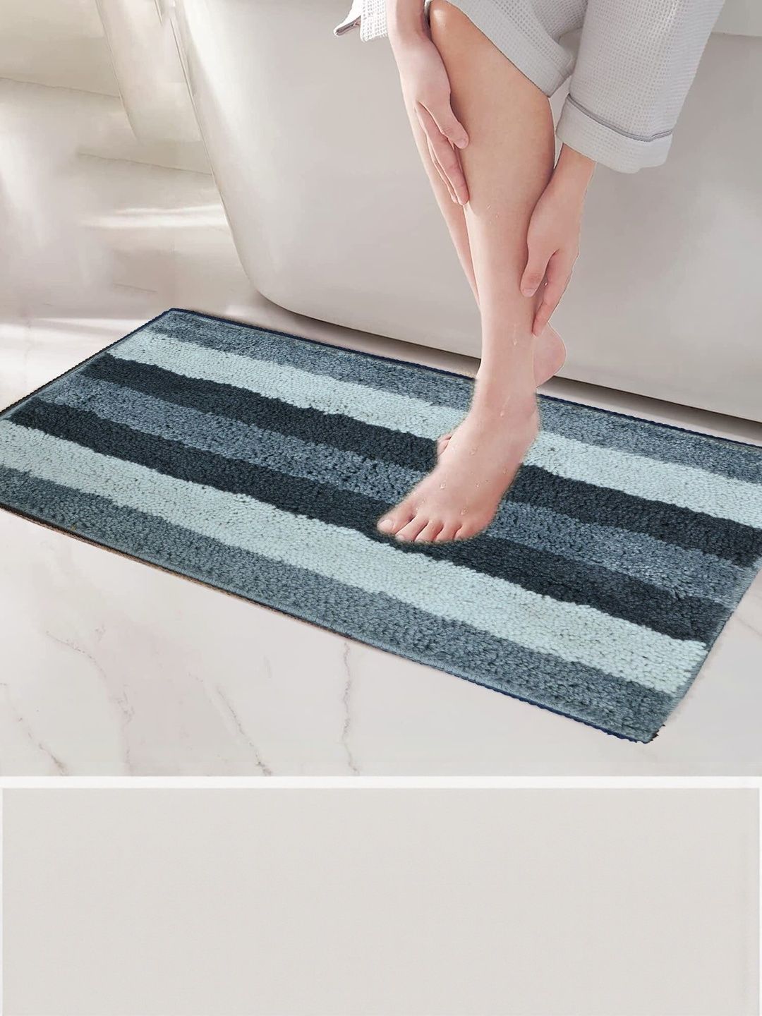 RJVT Grey Microfibre 1400 GSM Bath Rugs-picture-48