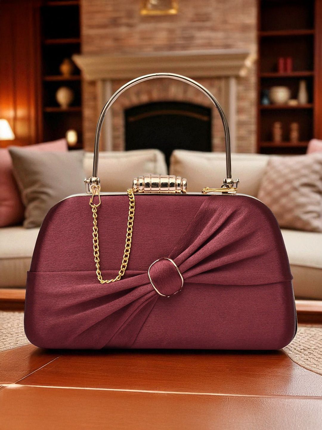 FOR THE BEAUTIFUL YOU Buckle Detail Box Clutch-picture-25