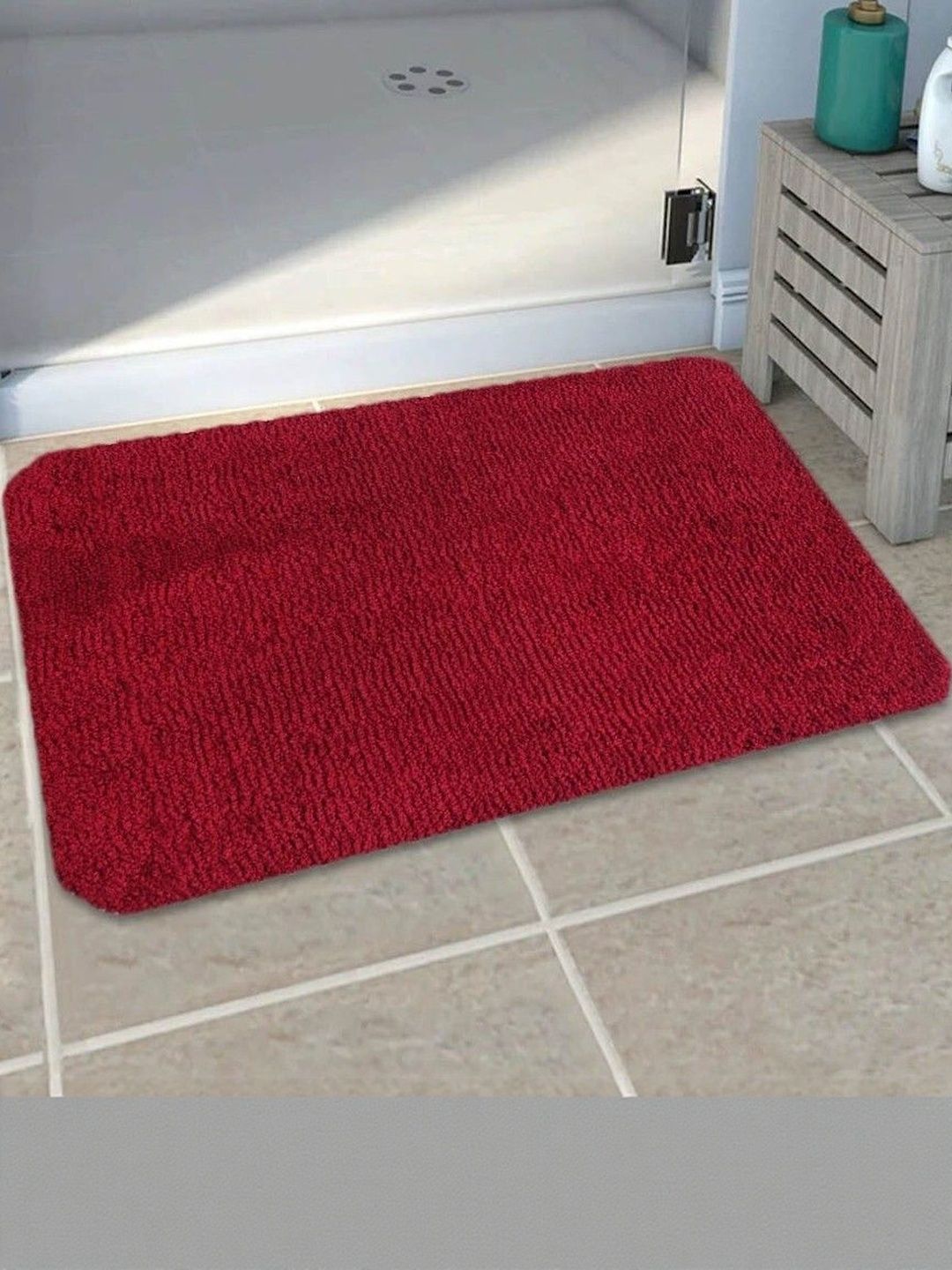 IVAZA Red Microfibre 1400 GSM Bath Rugs-picture-19