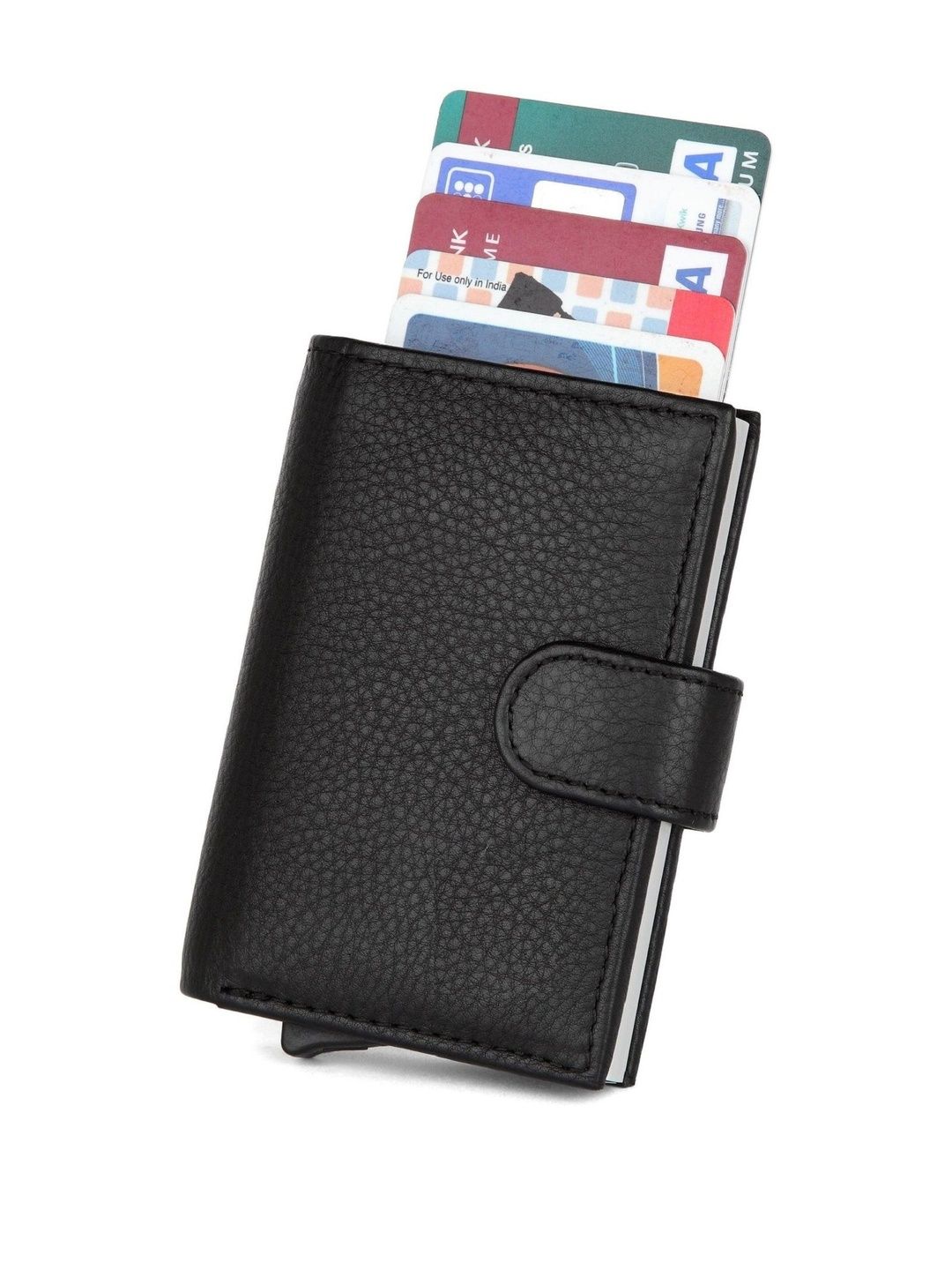 LAKSH Unisex Zip Detail Leather Card Holder-picture-53