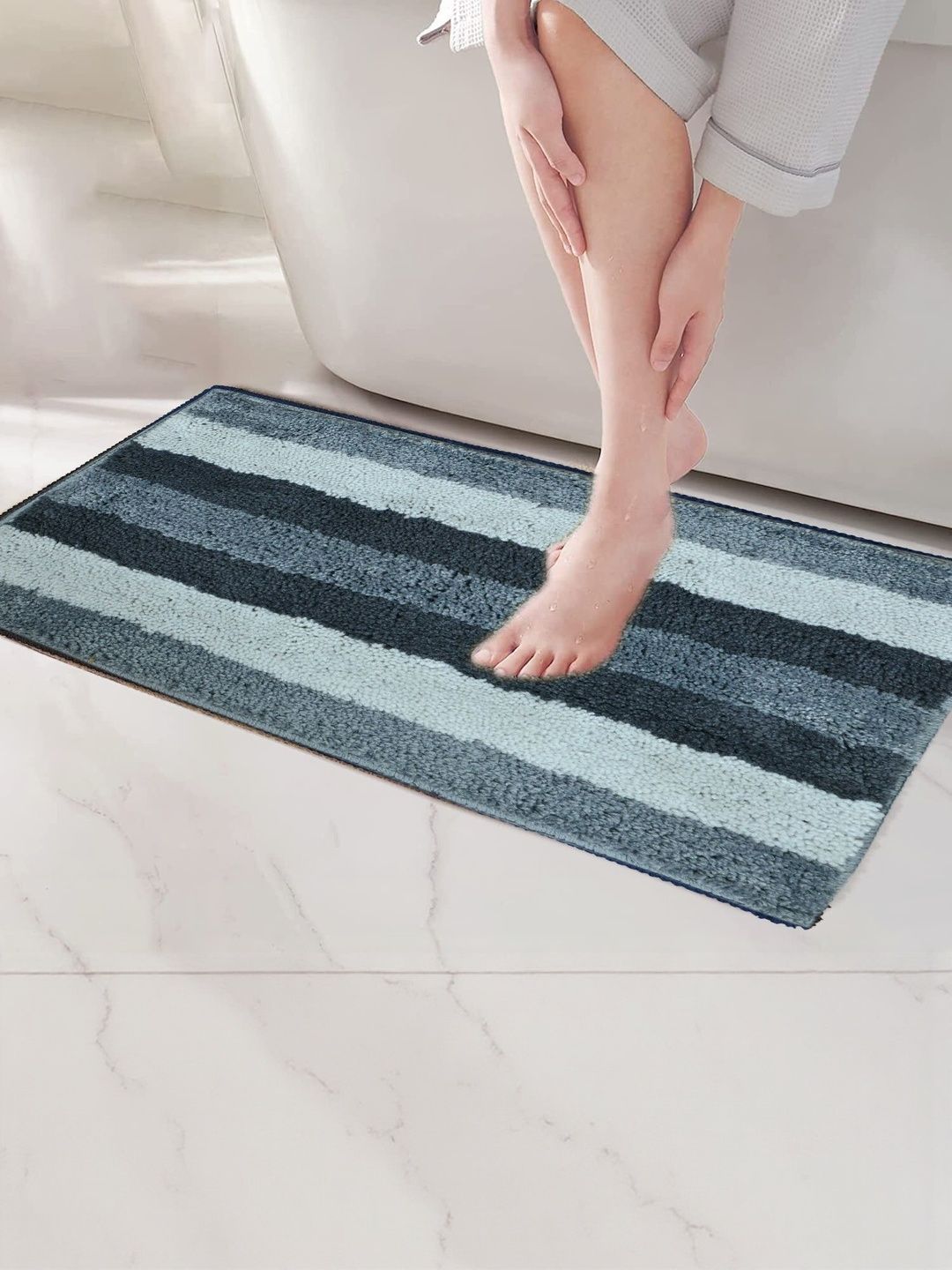 IVAZA Grey Microfibre 1400 GSM Bath Rugs-picture-34