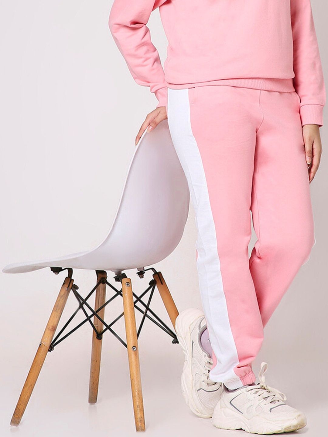 TotzTouch Girls Pack of 2 Pink & Purple Striped Solid Track Pant-picture-31