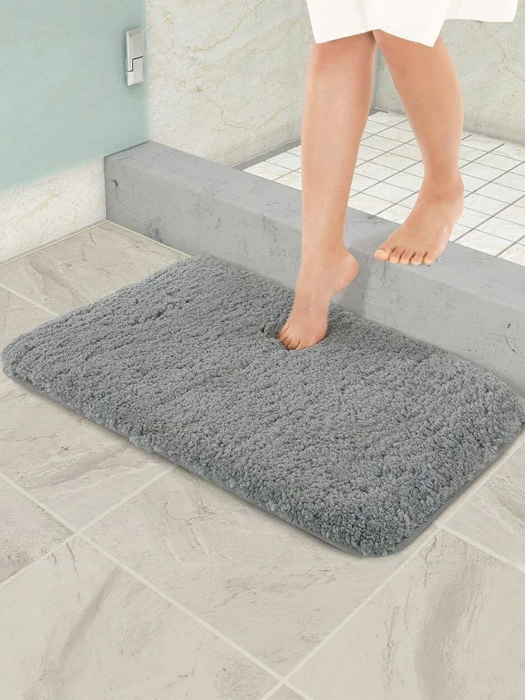 RJVT Grey Microfibre 1400 GSM Bath Rugs-image-47
