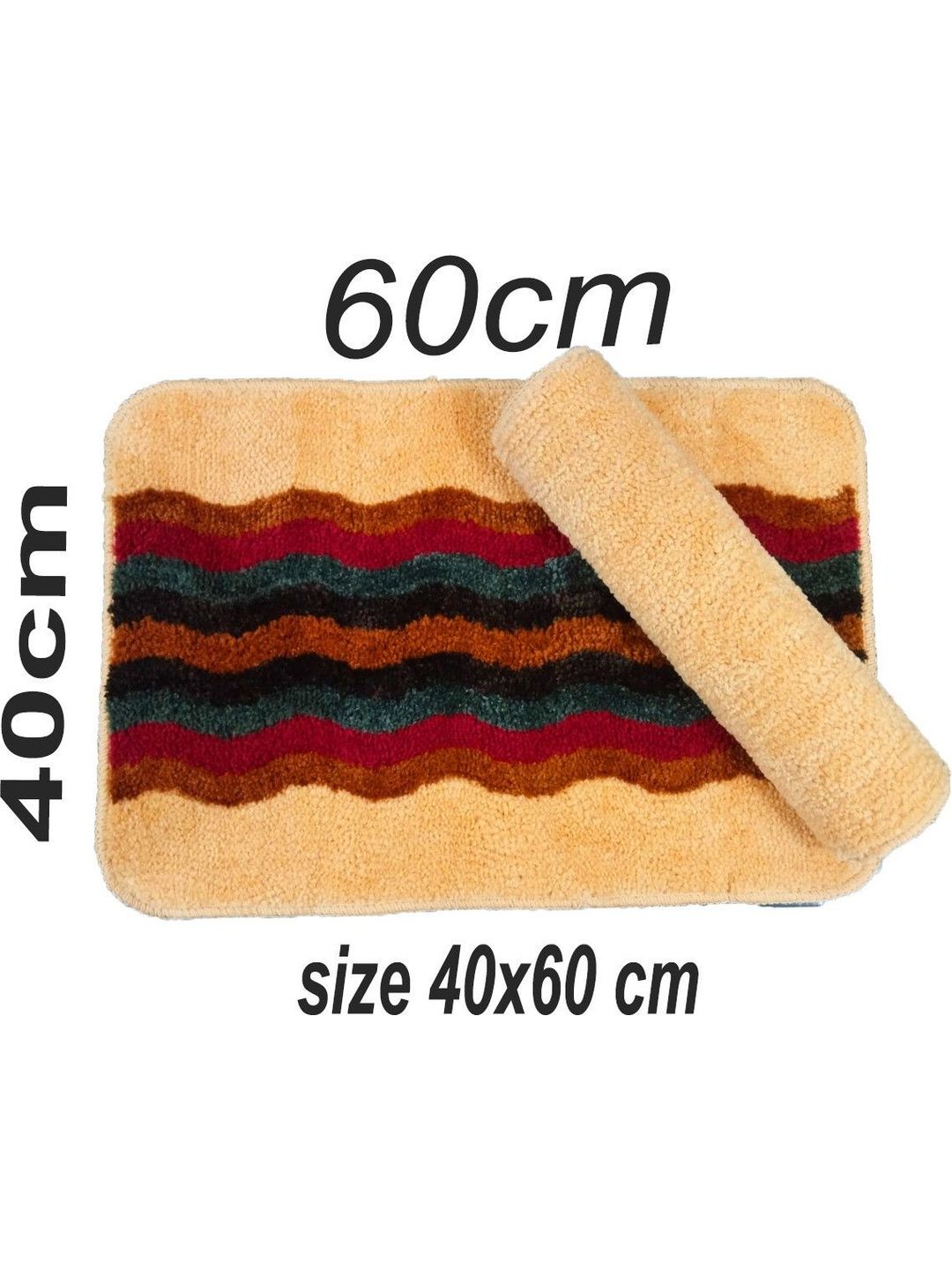 RJVT Yellow Microfibre 1400 GSM Bath Rugs-picture-30