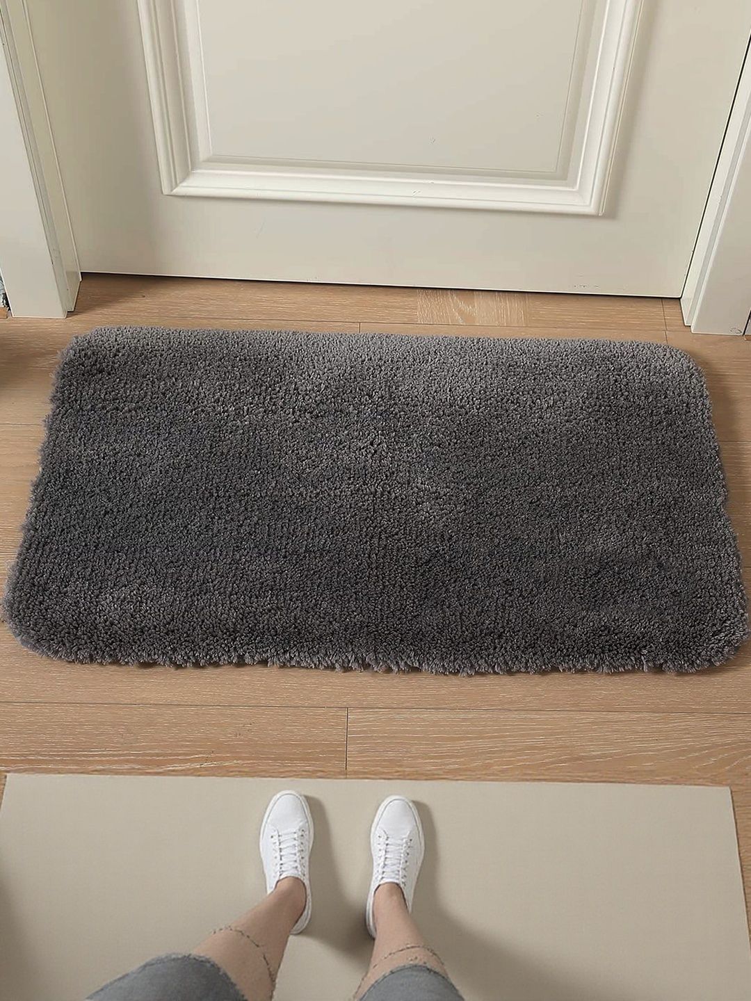 IVAZA Grey Microfibre 1400 GSM Bath Rugs-picture-13