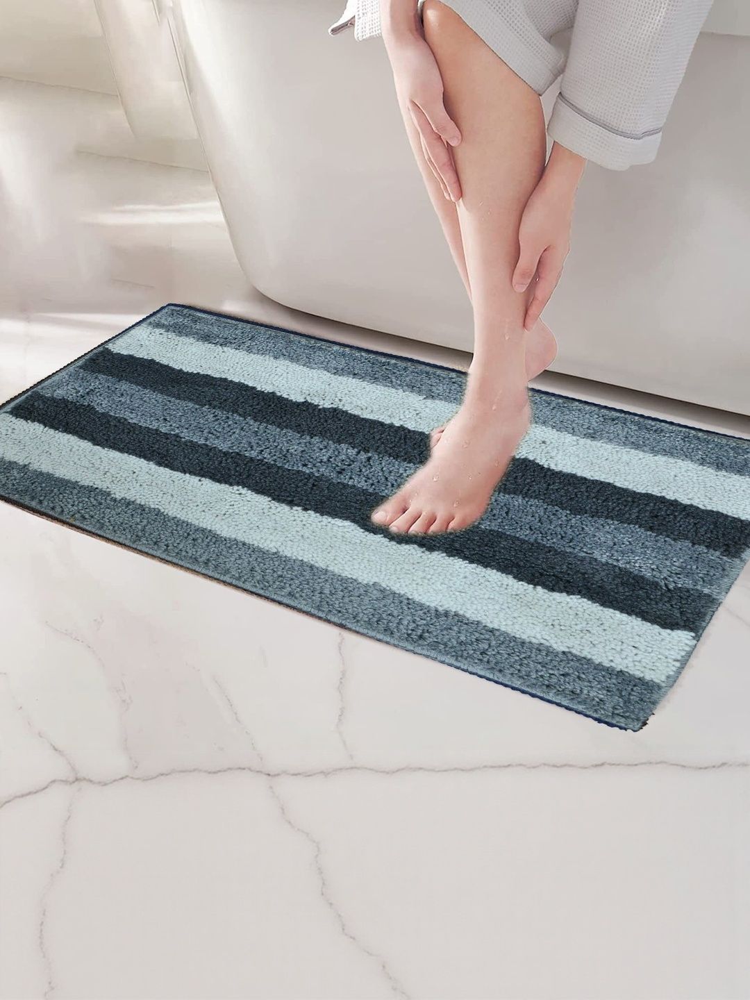 RJVT Grey Microfibre 1400 GSM Bath Rugs-picture-45