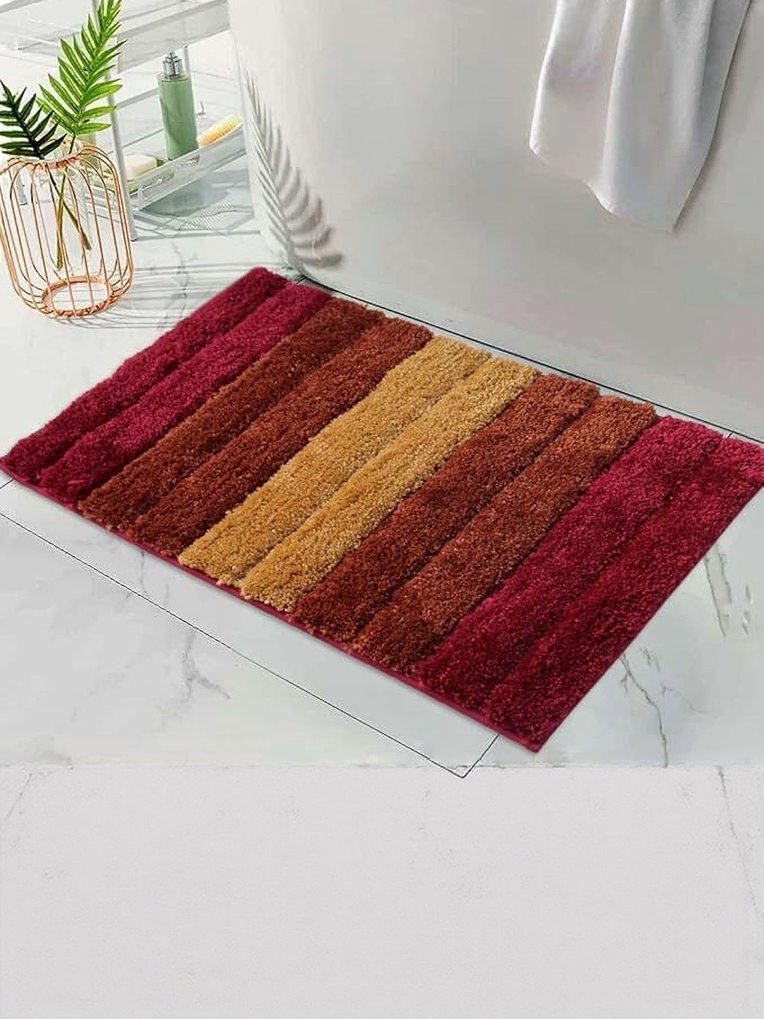 IVAZA Red Microfibre 1400 GSM Bath Rugs-picture-43
