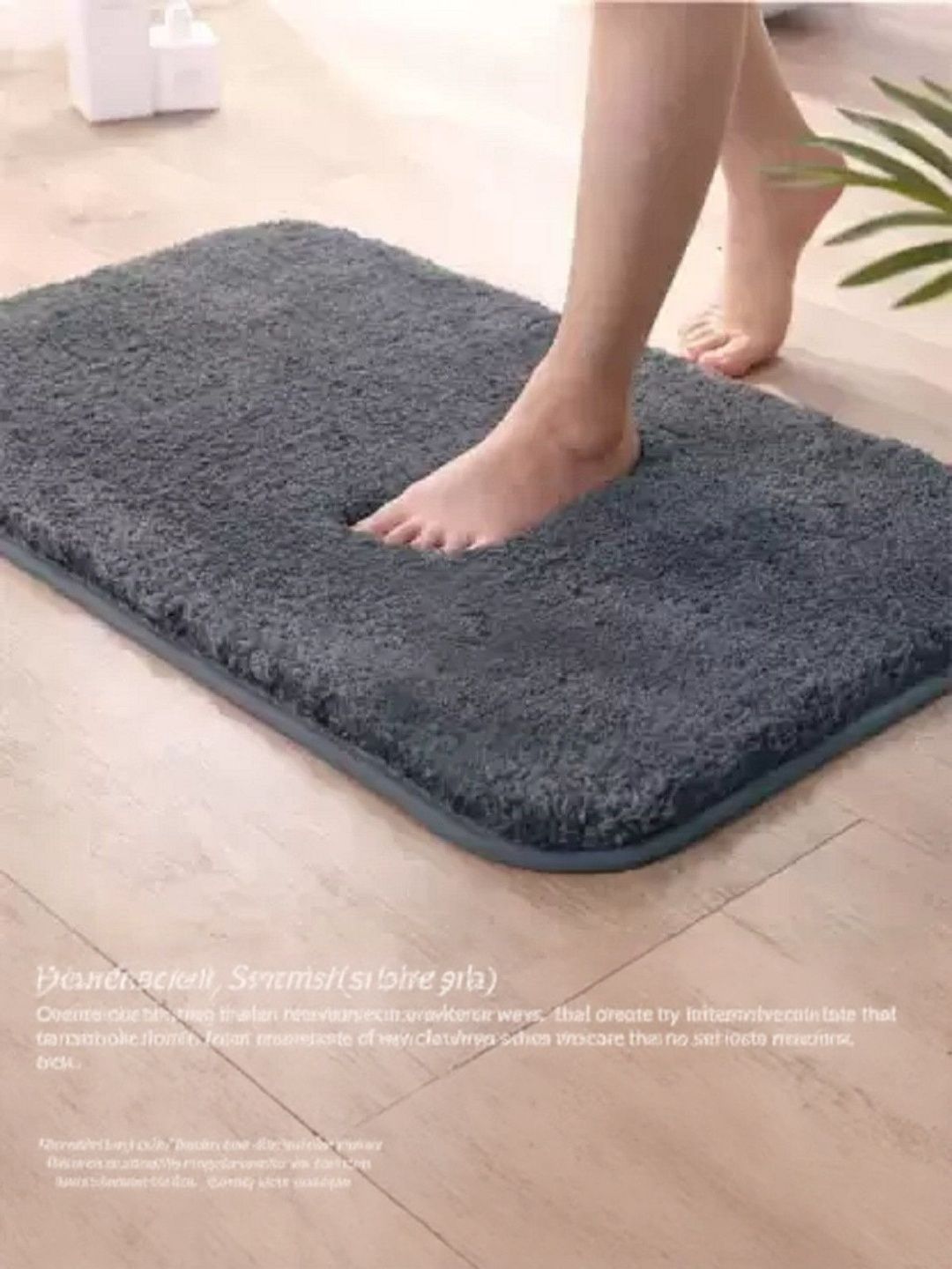 RJVT Grey Microfibre 1400 GSM Bath Rugs-image-7