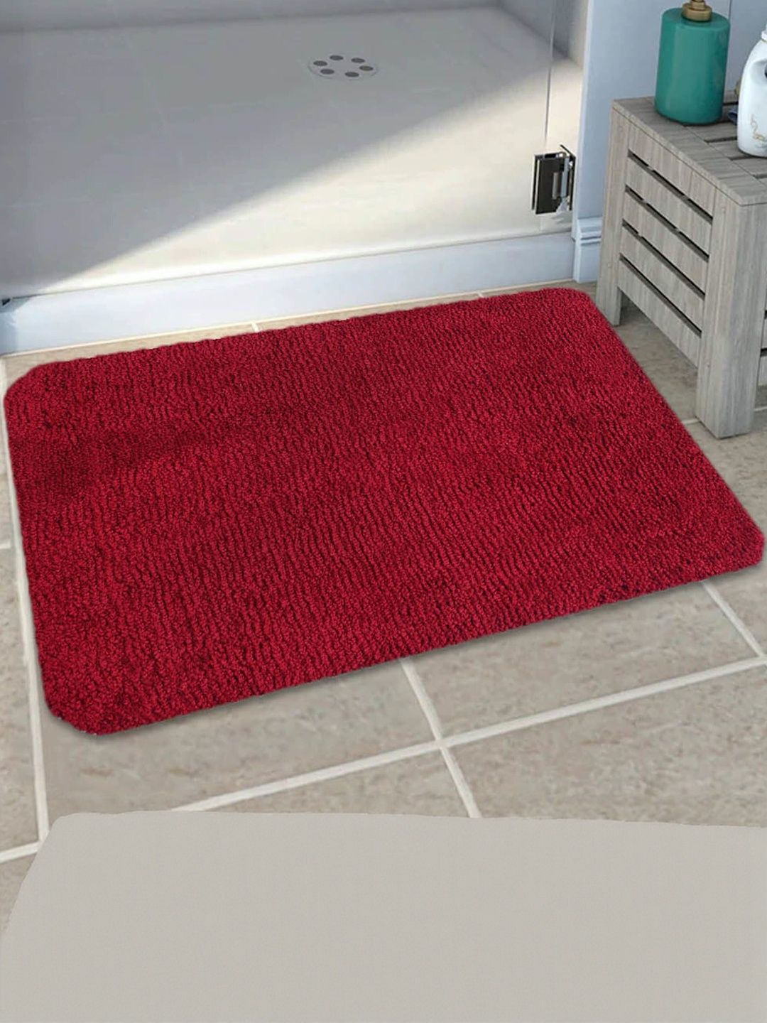 IVAZA Red Microfibre 1400 GSM Bath Rugs-picture-17