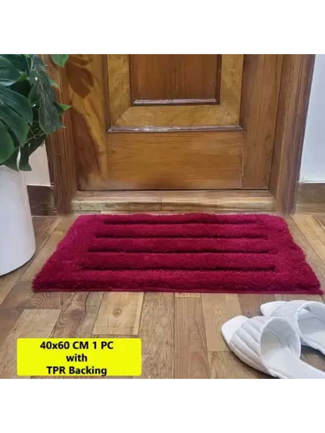 IVAZA Red Microfibre 1400 GSM Bath Rugs-picture-2