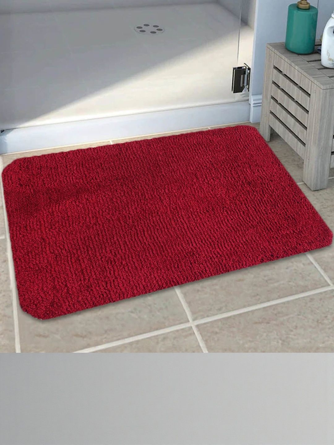 IVAZA Red Microfibre 1400 GSM Bath Rugs-picture-34