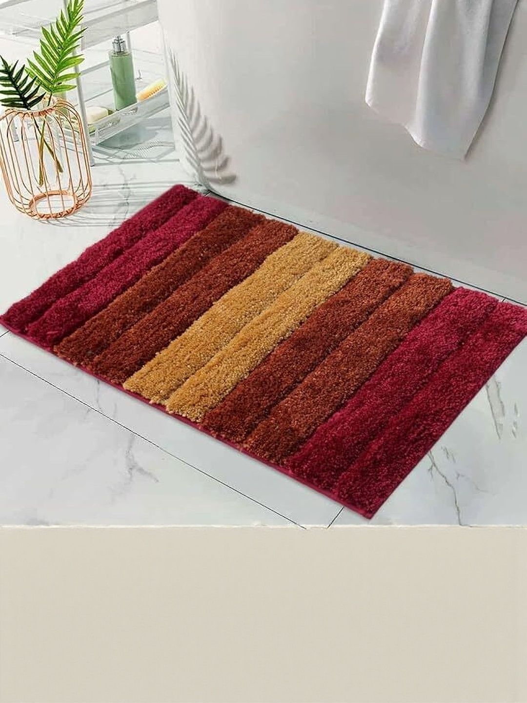 RJVT Red Microfibre 1400 GSM Bath Rugs-picture-25
