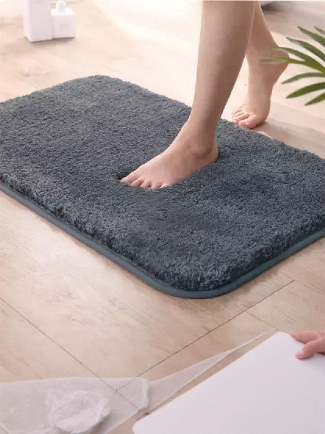 IVAZA Grey Microfibre 1400 GSM Bath Rugs-picture-22