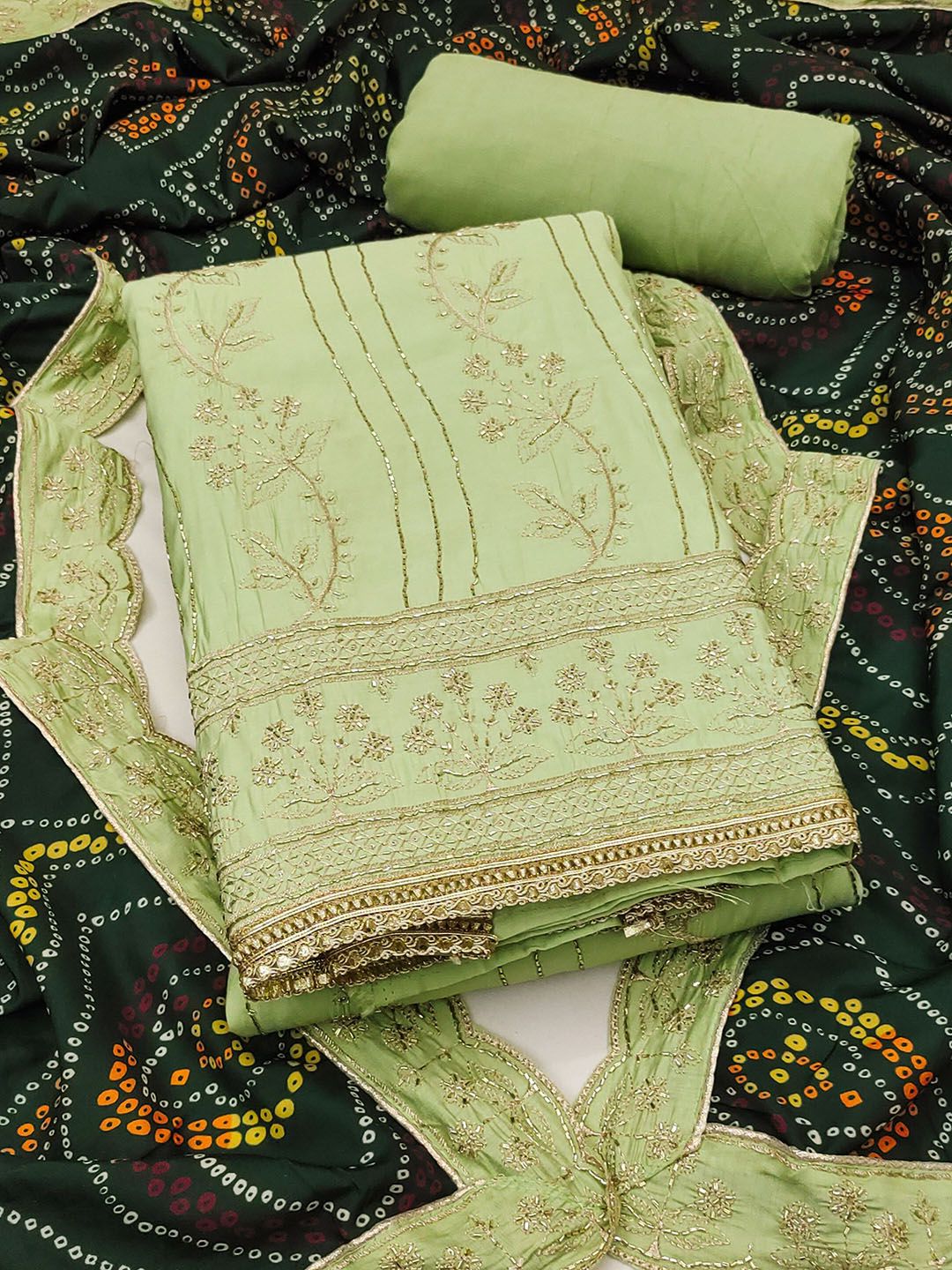 Maroosh Floral Embroidered Unstitched Dress Material-picture-14