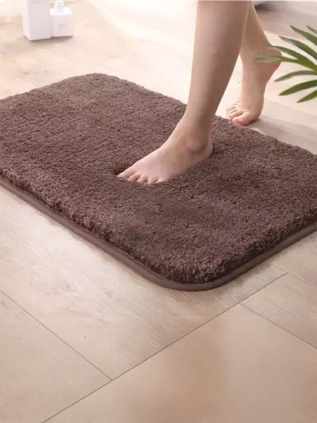 IVAZA Brown Microfibre 1400 GSM Bath Rugs-picture-17