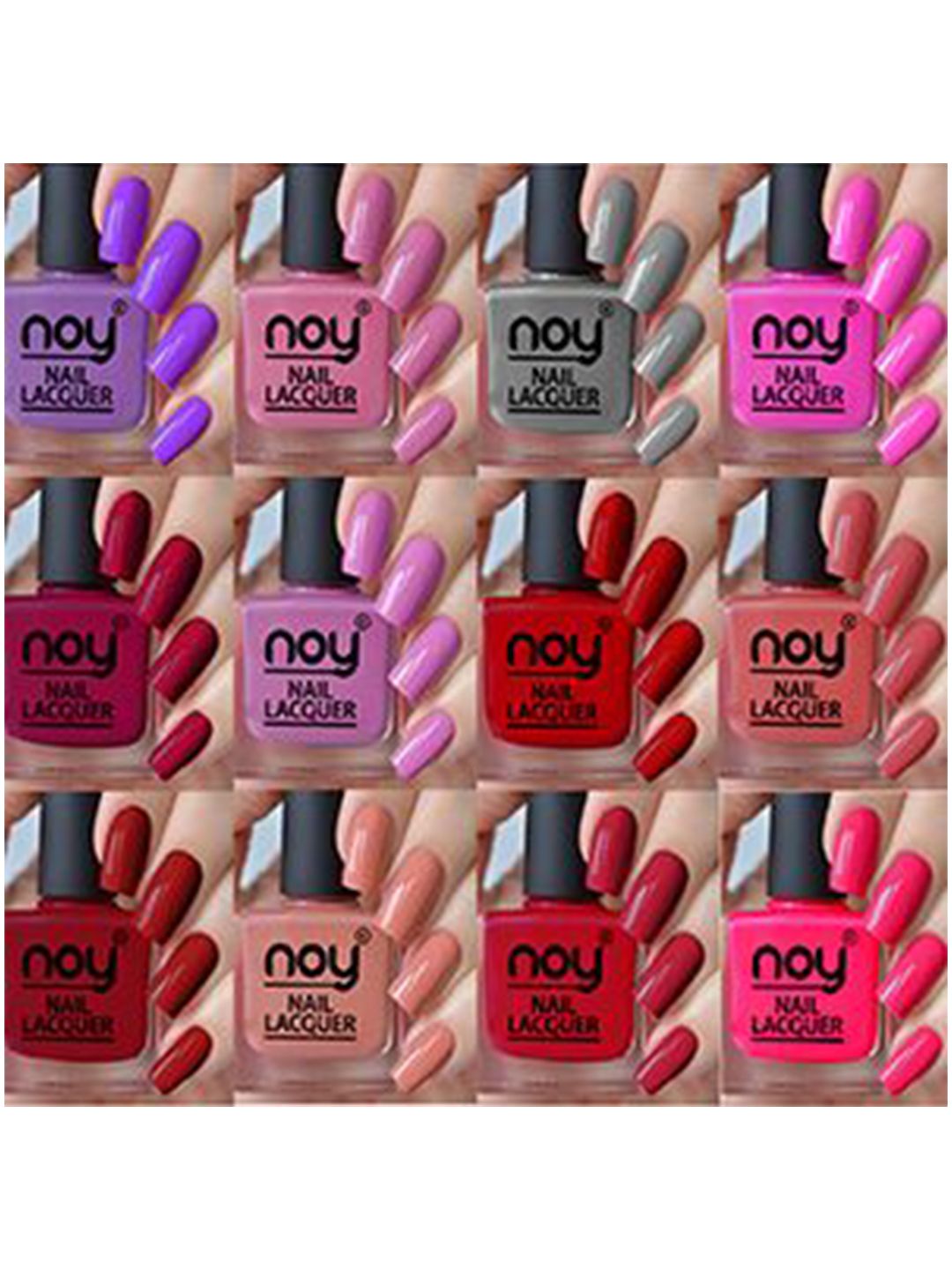 NOY Set Of 12 Long Lasting Glossy Nail Polish -6 ml Each-picture-45