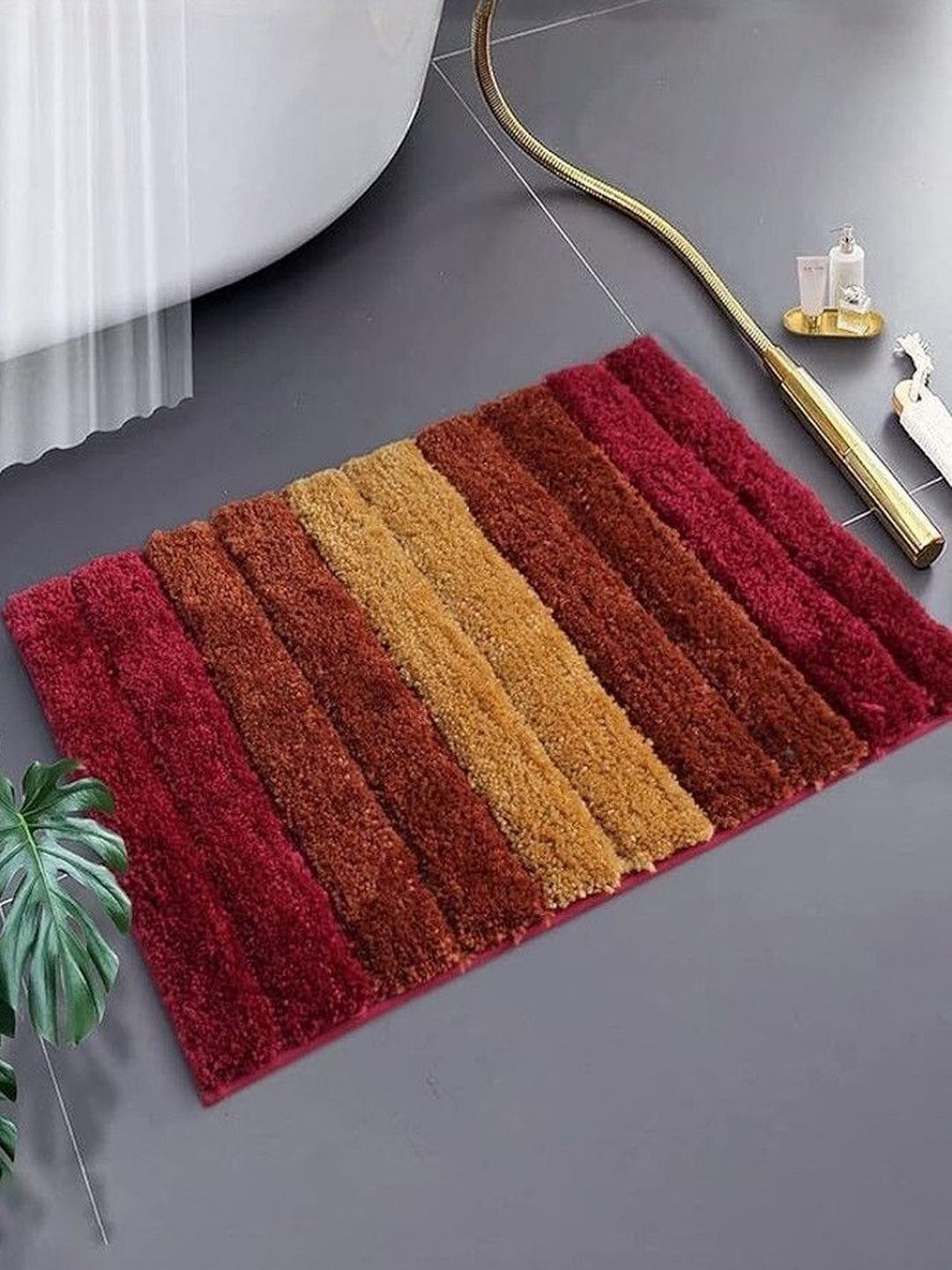 IVAZA Red Microfibre 1400 GSM Bath Rugs-picture-36