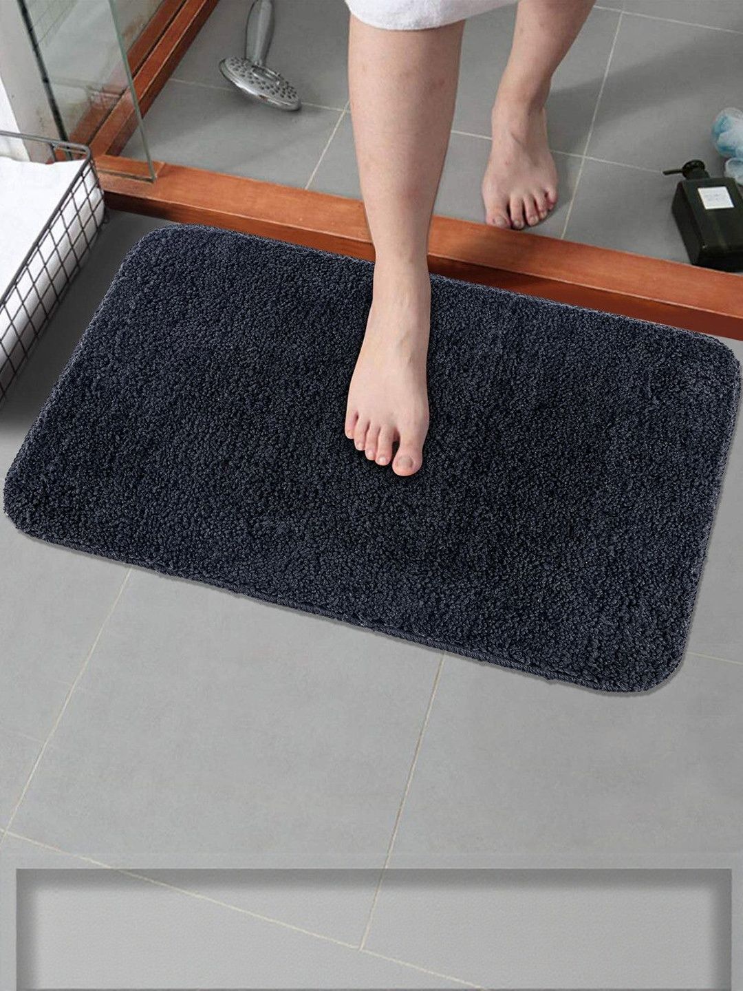 IVAZA Grey Microfibre 1400 GSM Bath Rugs-picture-46