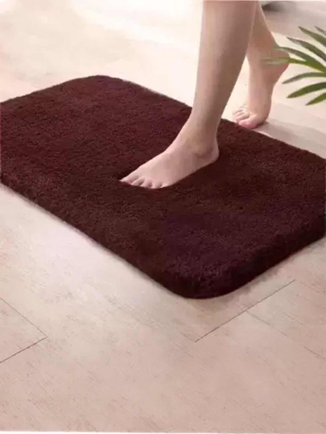 IVAZA Brown Microfibre 1400 GSM Bath Rugs-picture-16