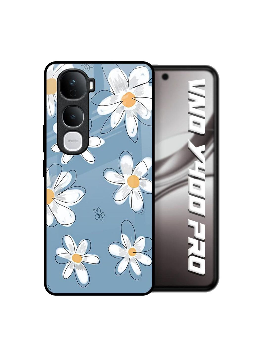 QRIOH Floral Printed Vivo Y400 Pro 5G Back Case Mobile Accessories-picture-29