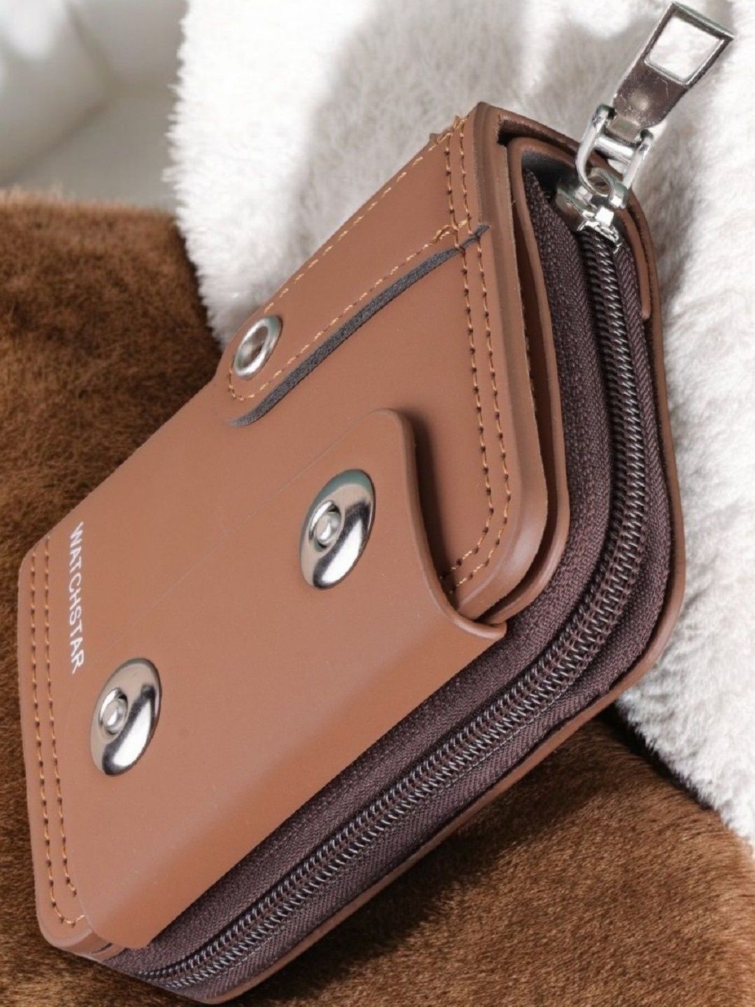 LAKSH Unisex Zip Detail Leather Card Holder-picture-34