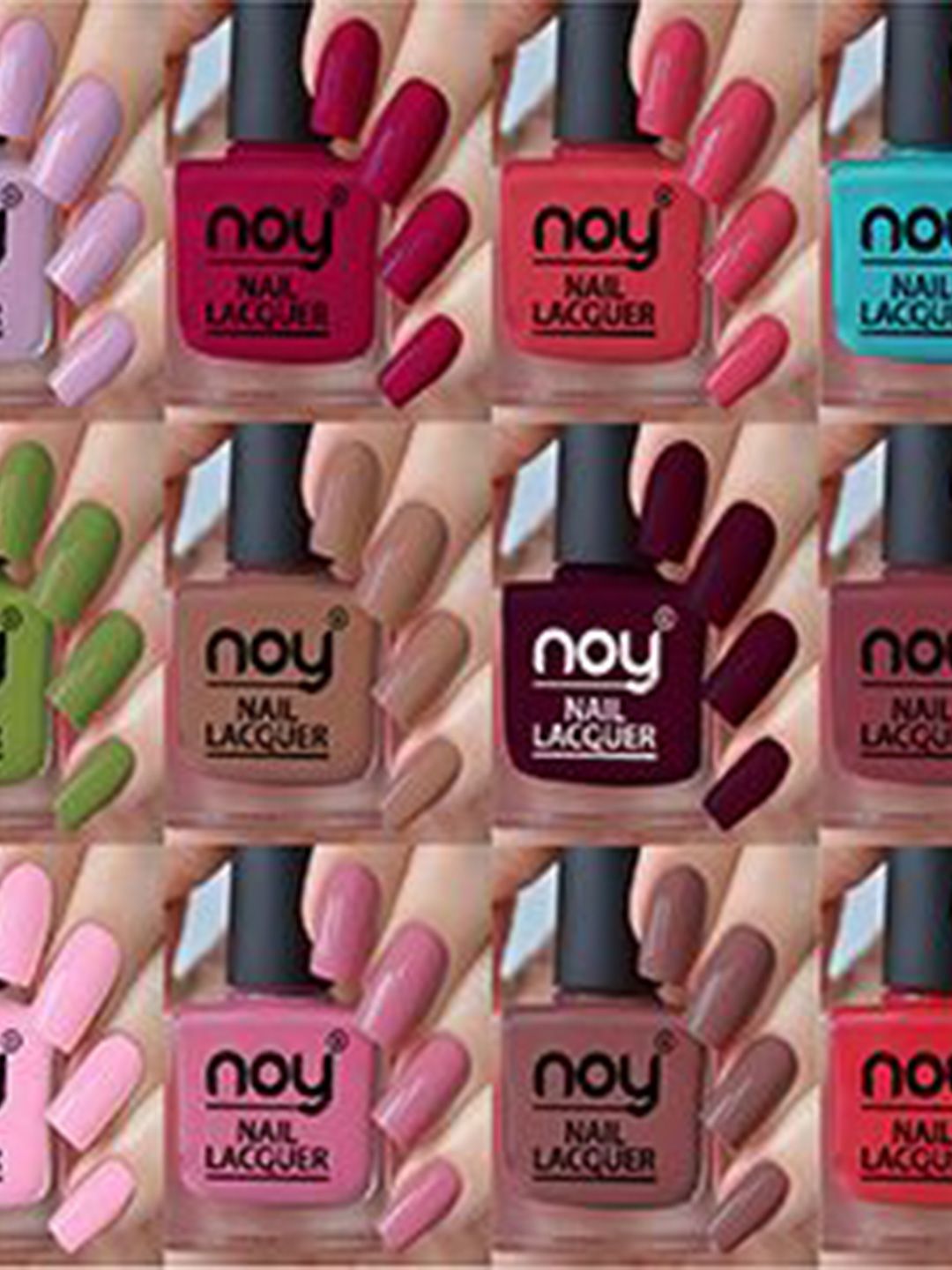 NOY Set Of 12 Long Lasting Glossy Nail Polish -6 ml Each-image-18