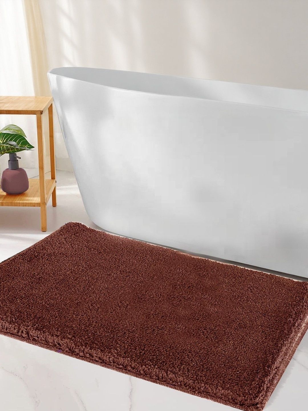 IVAZA Brown Microfibre 1400 GSM Bath Rugs-picture-1