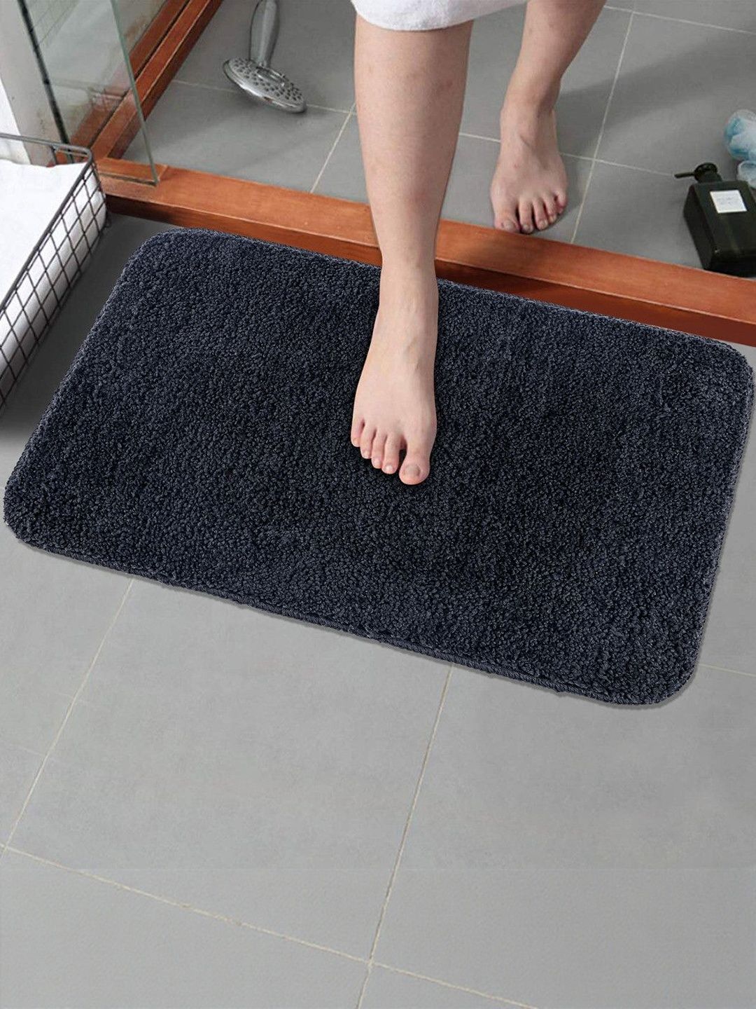 IVAZA Grey Microfibre 1400 GSM Bath Rugs-image-32