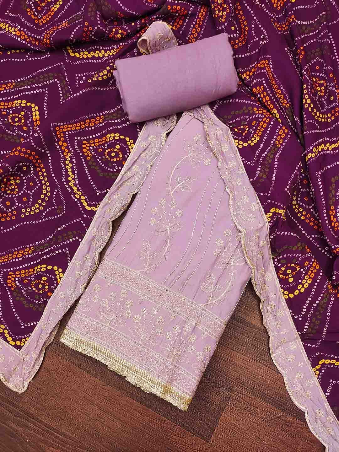 Maroosh Floral Embroidered Unstitched Dress Material-picture-13
