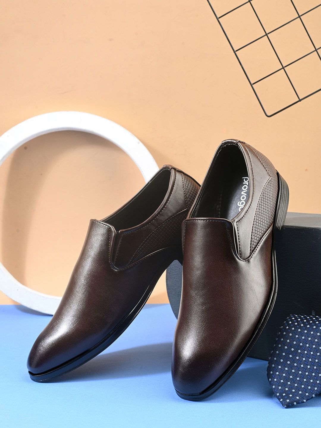 Provogue Men Lightweight Formal Slip On Derbys-image-10