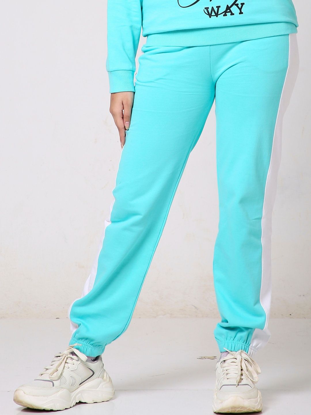 TotzTouch Girls Purple & Blue Pack of 2 Cotton Relaxed Fit Track Pants-picture-13