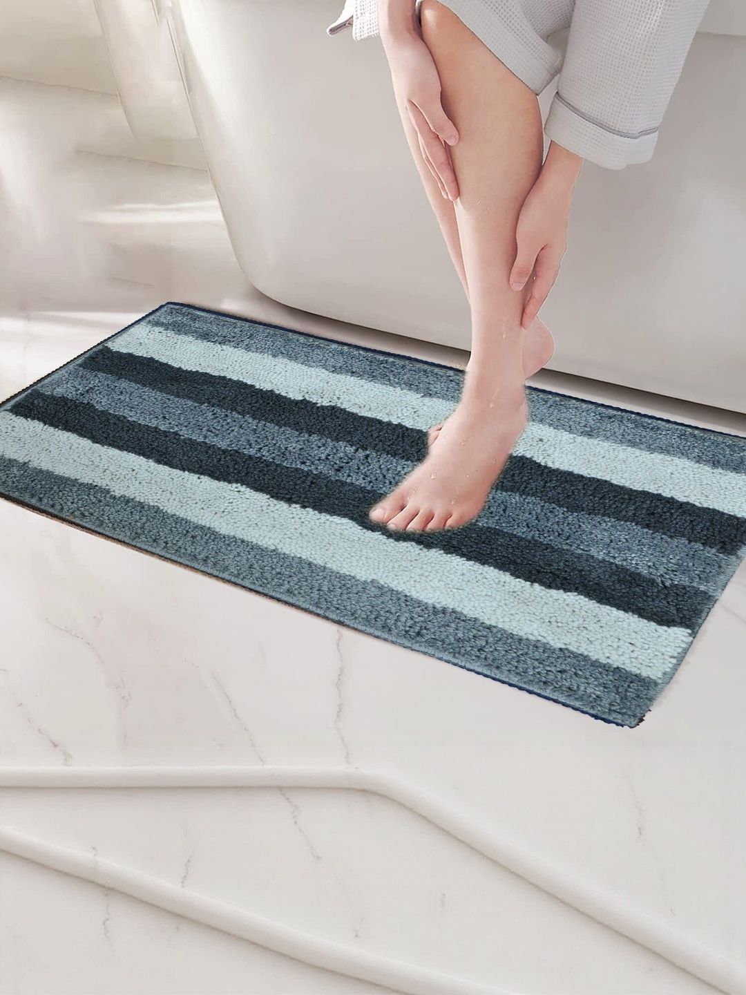 IVAZA Grey Microfibre 1400 GSM Bath Rugs-picture-28