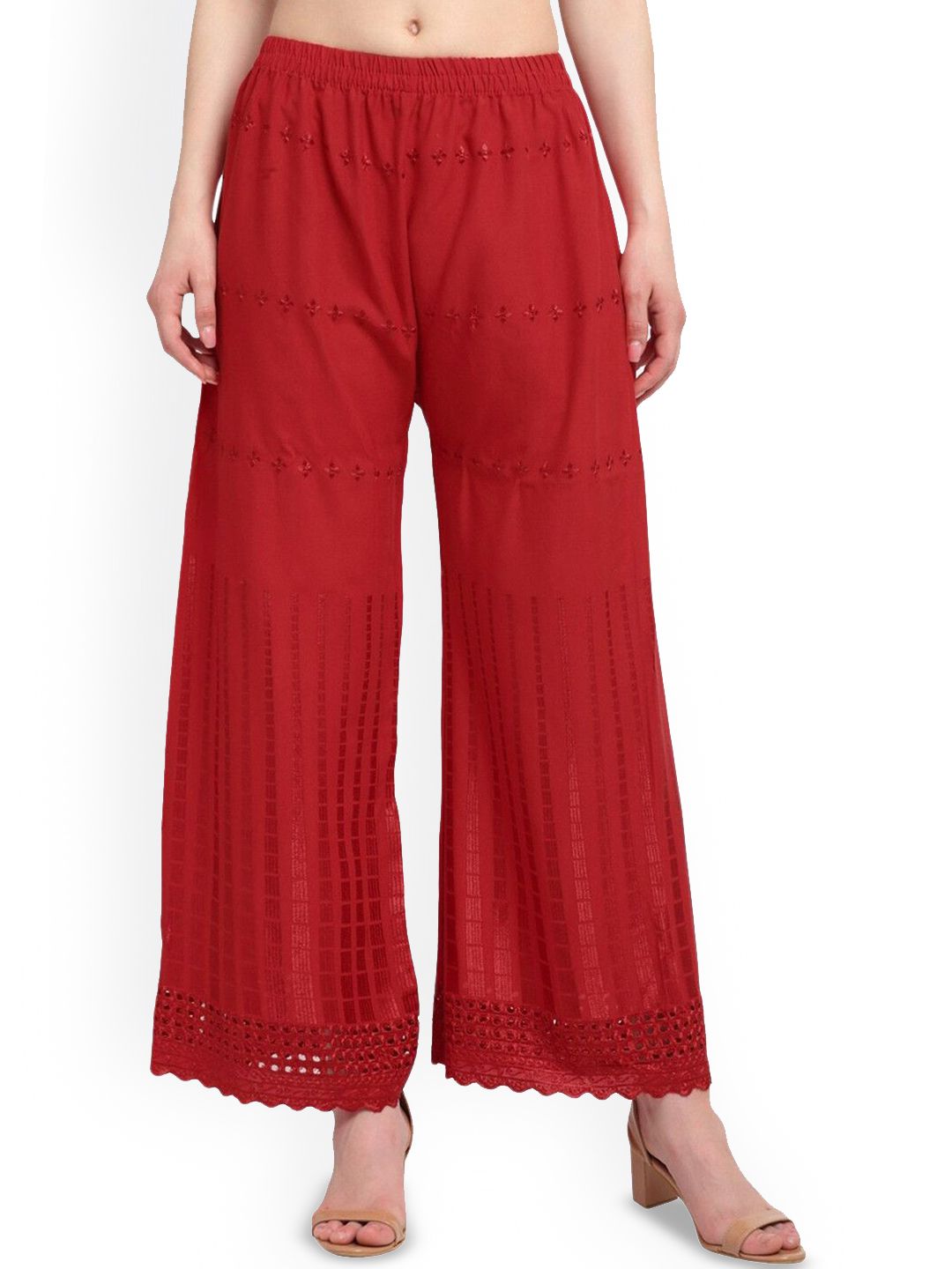 MIXFIT Women Embroidered Wide Leg Palazzos-picture-22