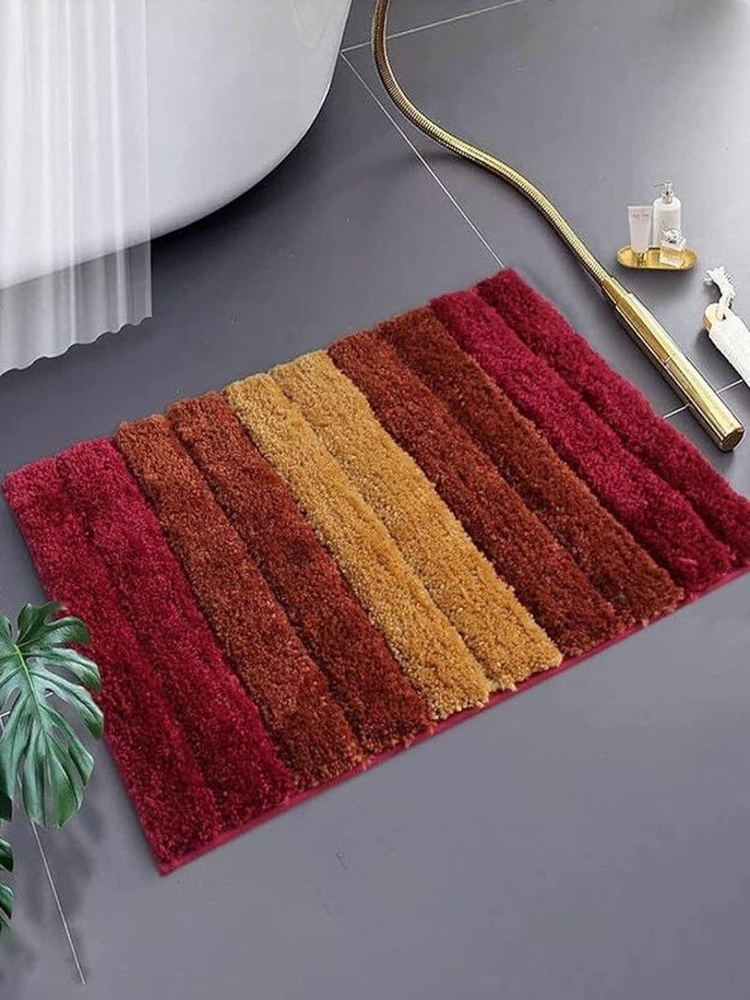 IVAZA Red Microfibre 1400 GSM Bath Rugs-picture-16