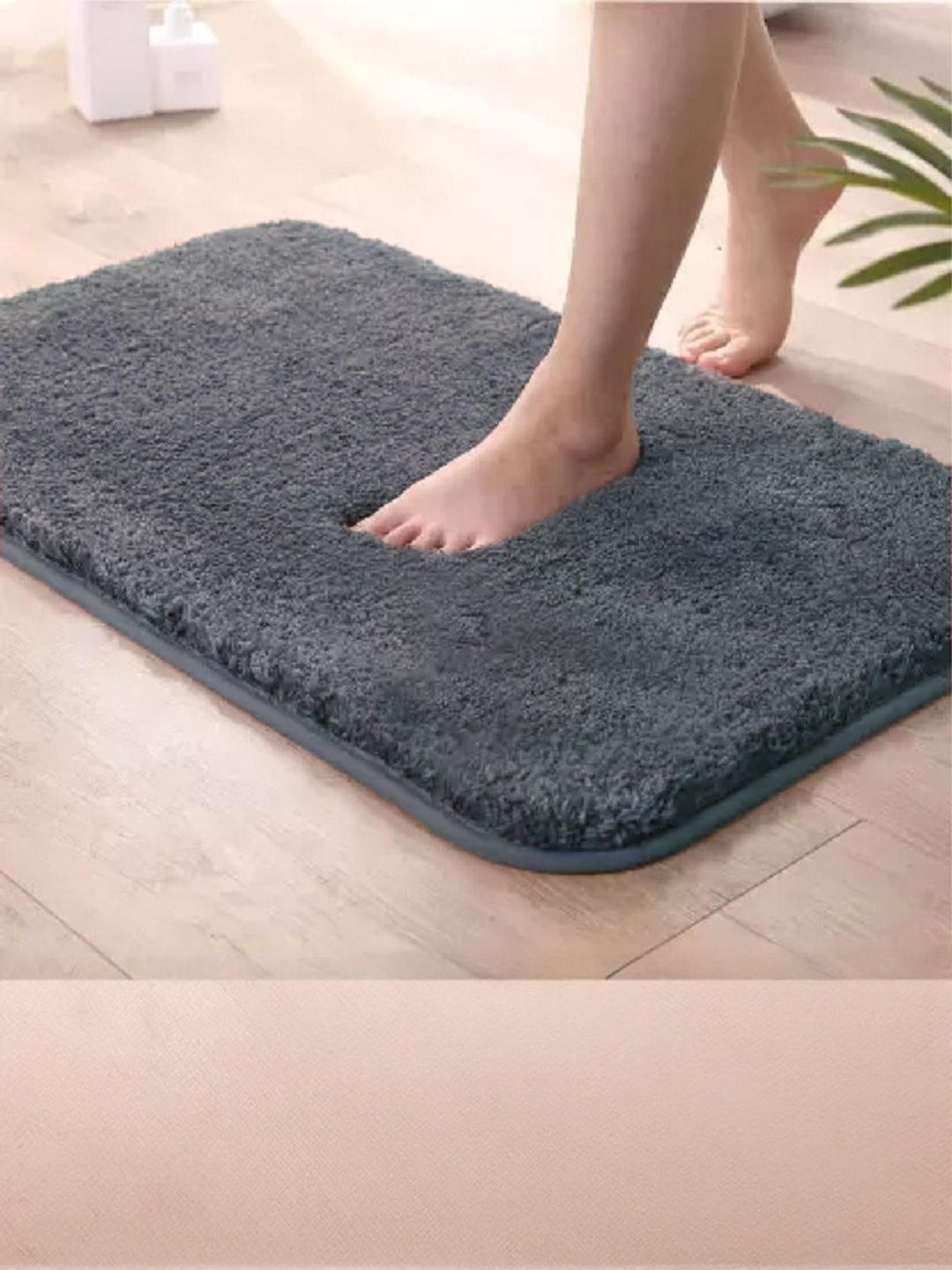 IVAZA Grey Microfibre 1400 GSM Bath Rugs-picture-21