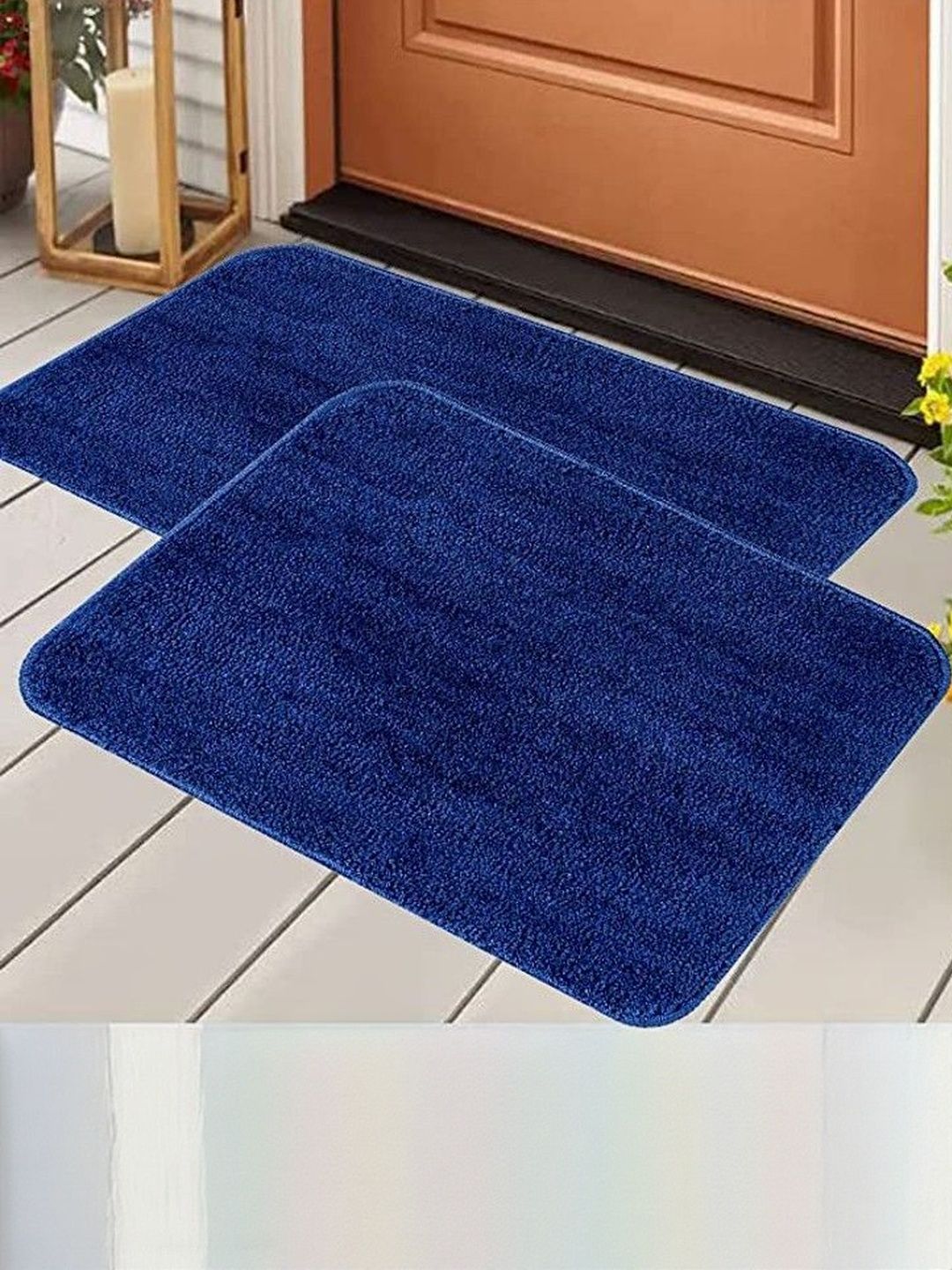 IVAZA Navy Blue Microfibre 1400 GSM Bath Rugs-picture-24
