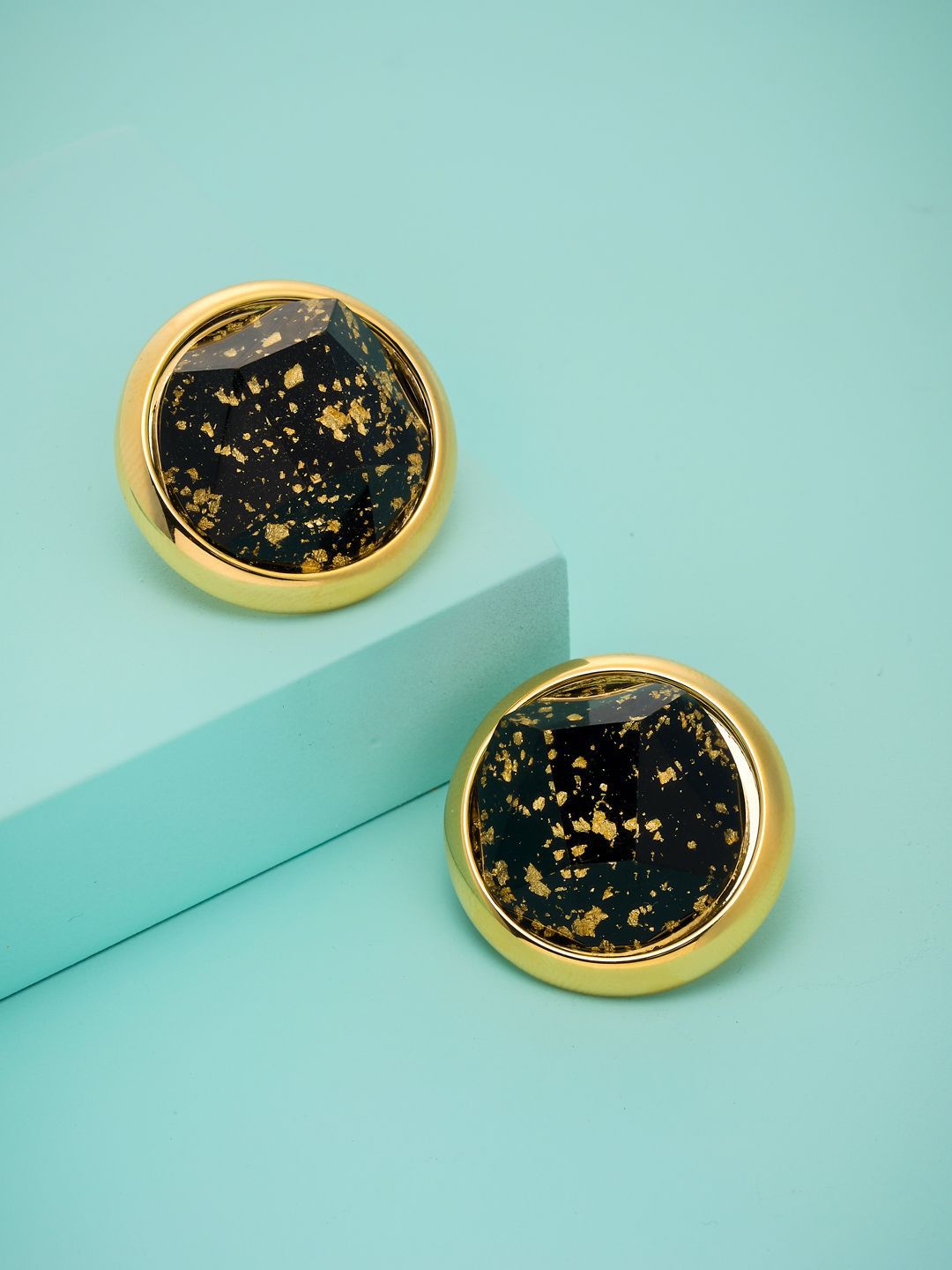 Kushal's Fashion Jewellery Gold-Plated Zircon Studded Classic Studs-picture-16