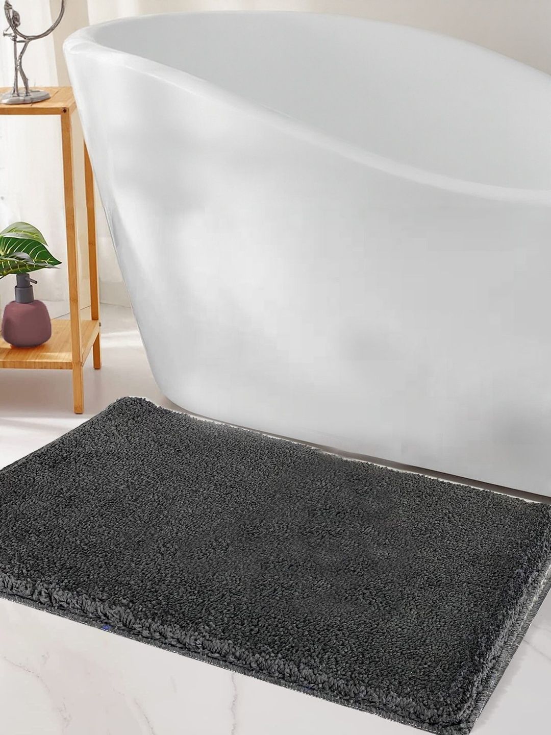IVAZA Grey Microfibre 1400 GSM Bath Rugs-picture-20