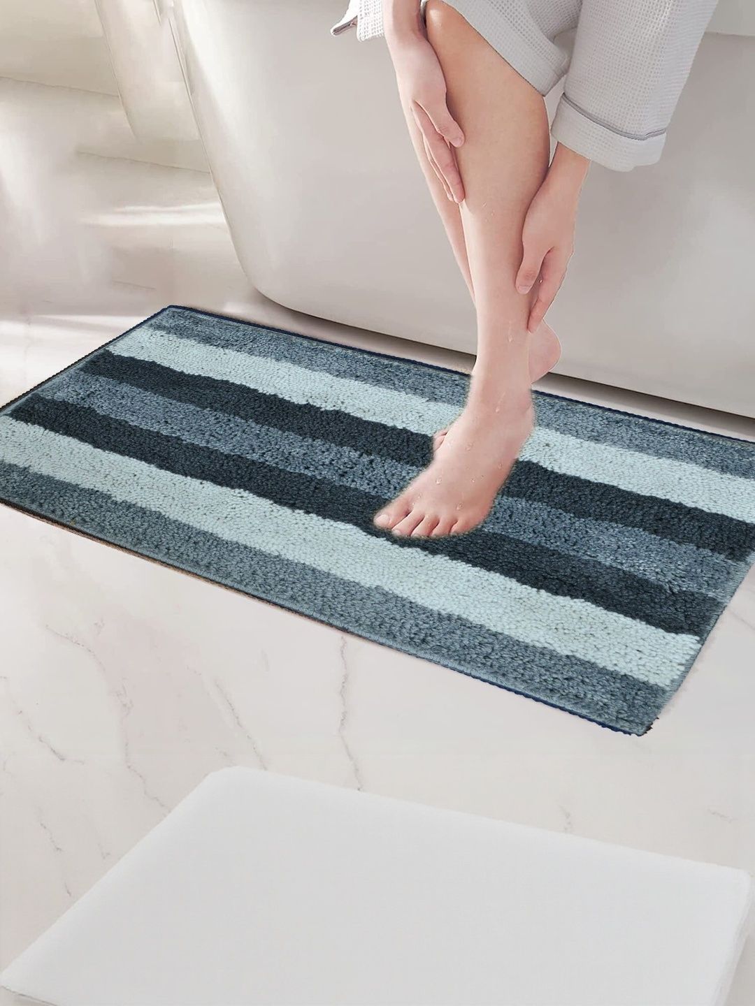 IVAZA Grey Microfibre 1400 GSM Bath Rugs-picture-36