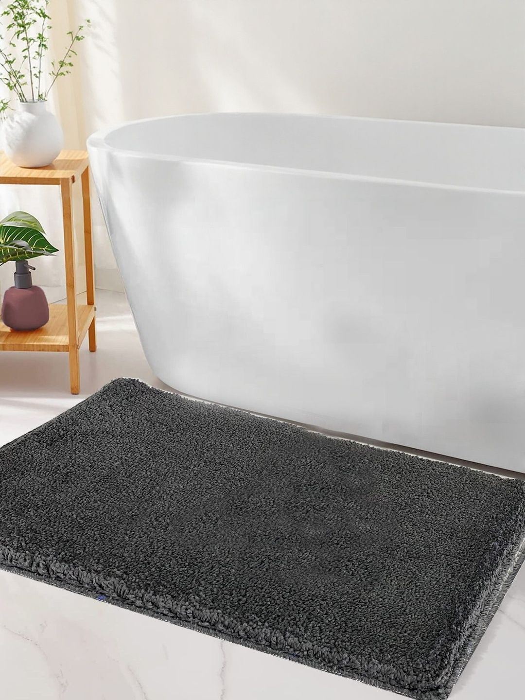 IVAZA Grey Microfibre 1400 GSM Bath Rugs-picture-28