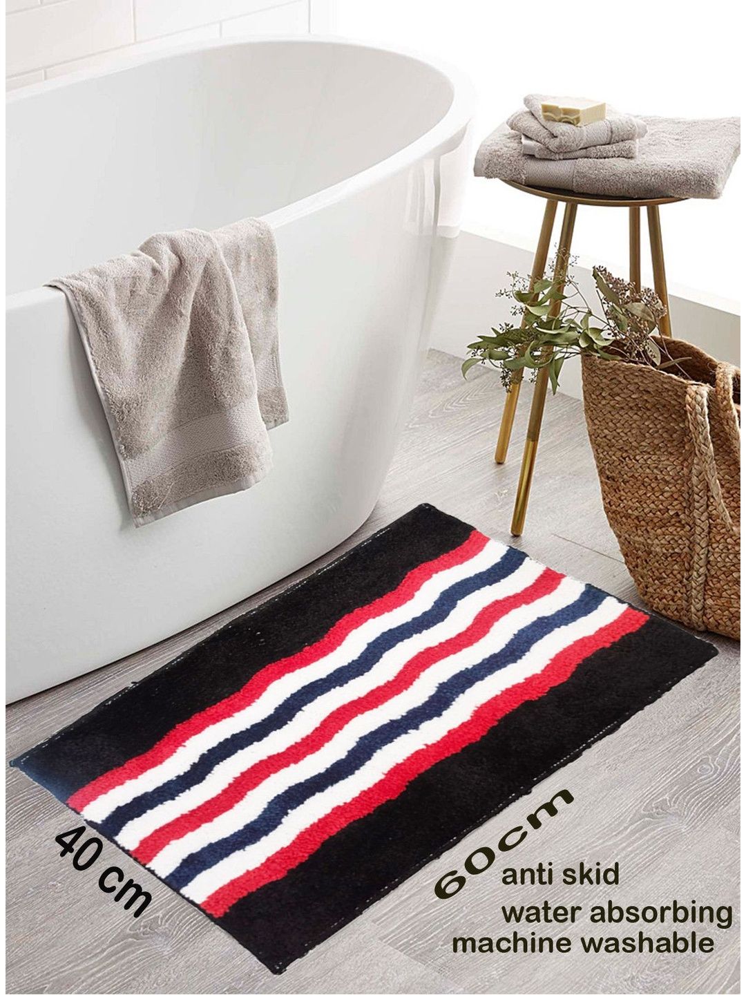 IVAZA Red Microfibre 1400 GSM Bath Rugs-picture-39