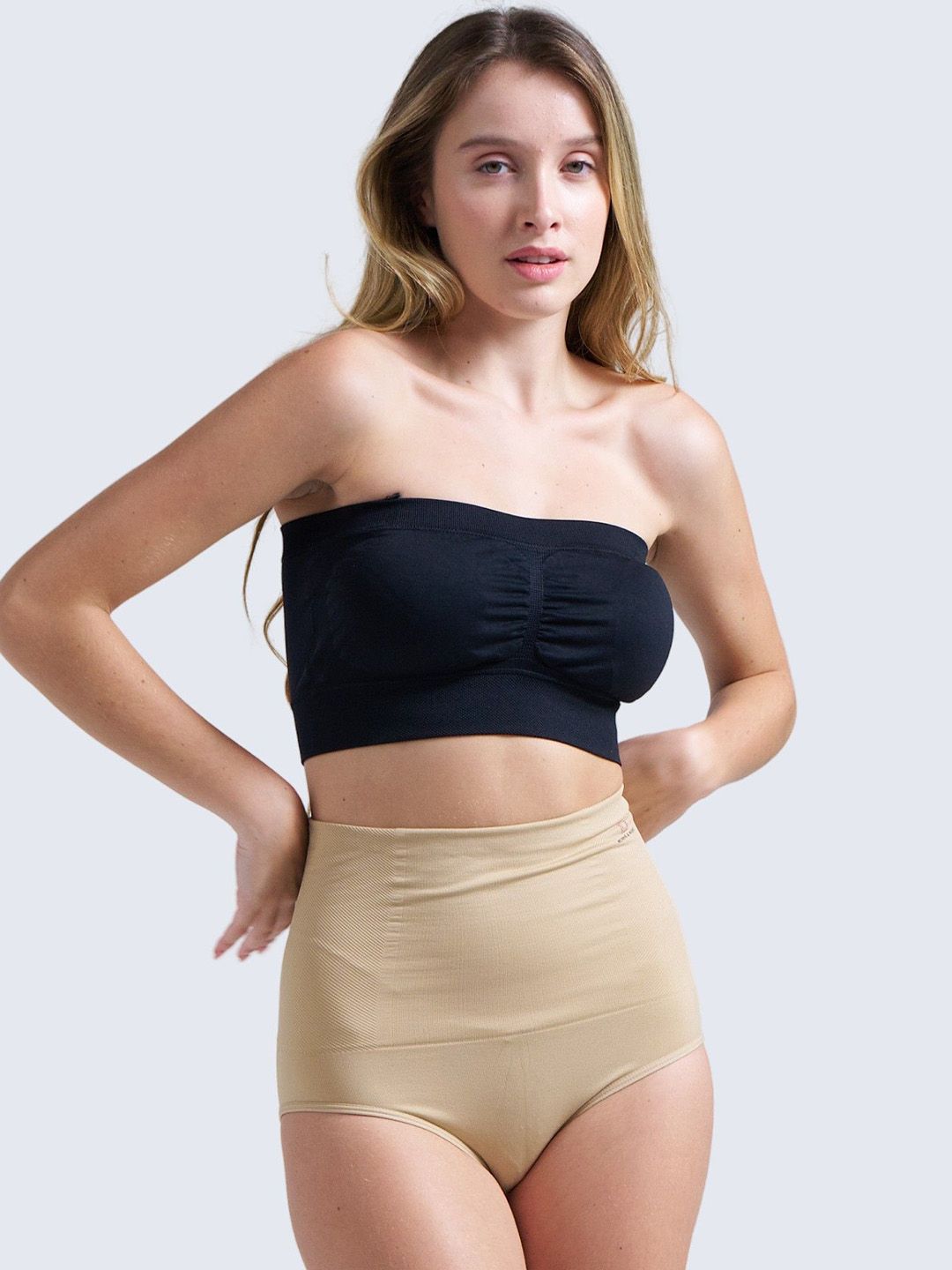 Munns & Mars Women Beige Tummy Control Shapewear Hipster Panty-picture-41