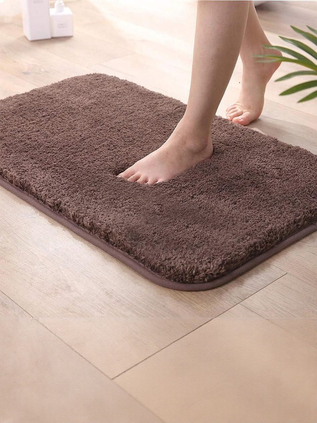IVAZA Brown Microfibre 1400 GSM Bath Rugs-picture-42